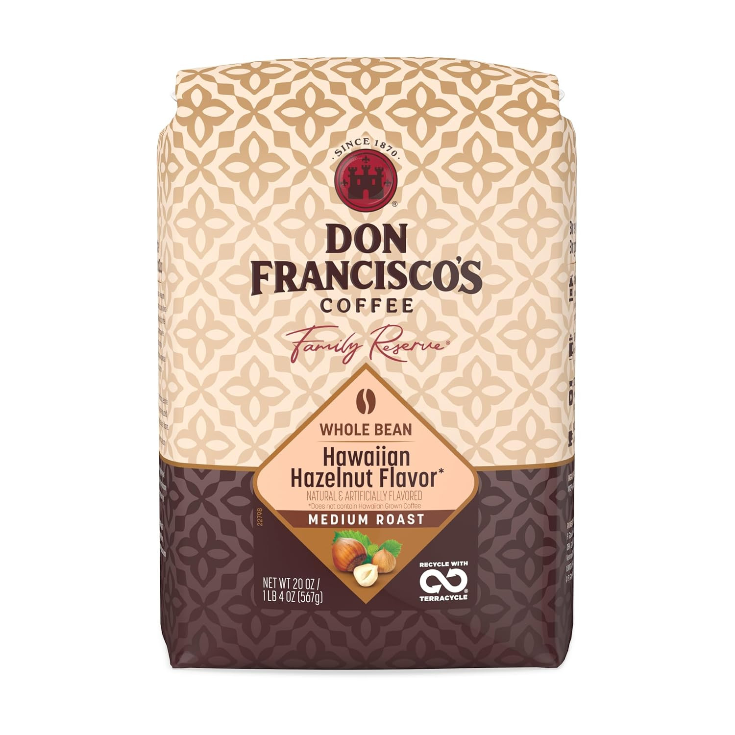 Hawaiian Hazelnut Whole Bean Coffee, Medium Roast – 100% Arabica, Flavored Coffe