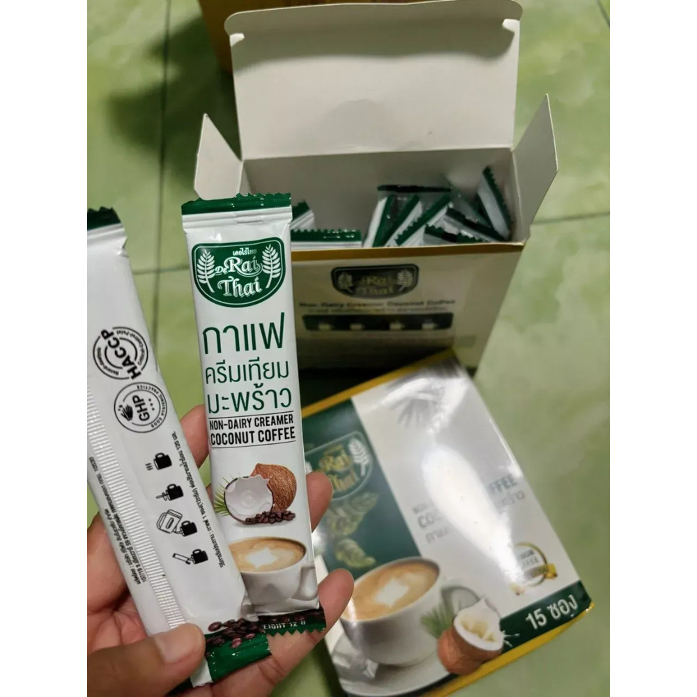 Thai Coconut Coffee Mix Instant Powder Non Dairy Low Sugar x 3 Box