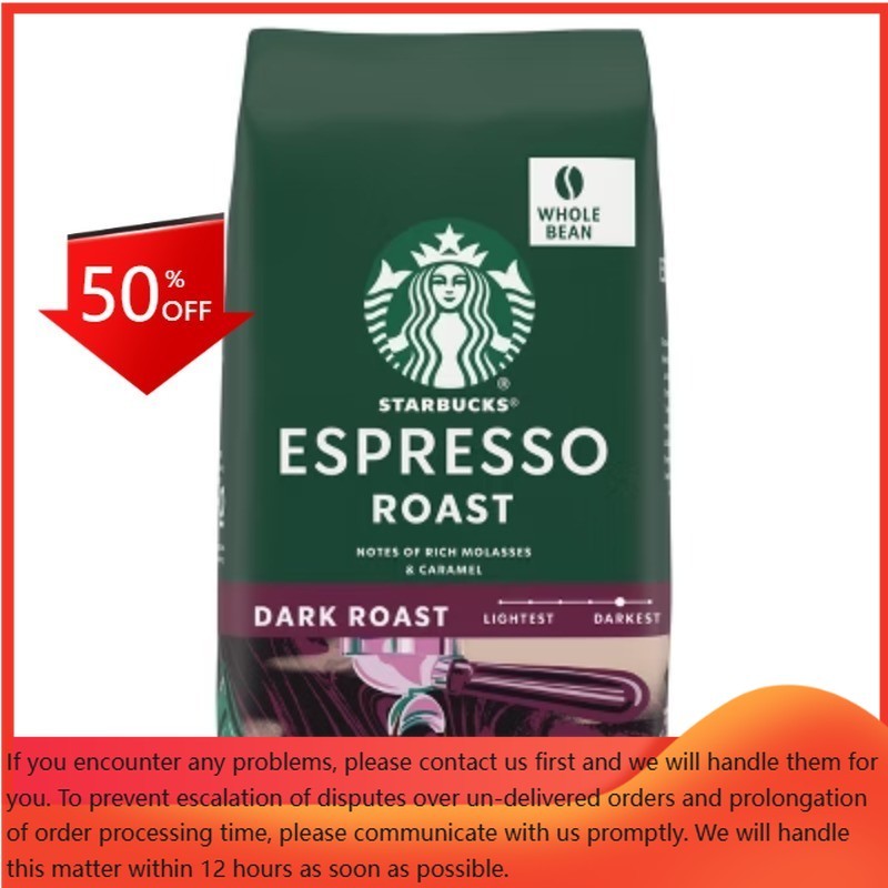 Starbucks Espresso Roast Dark Roast Whole Bean Coffee – 12oz