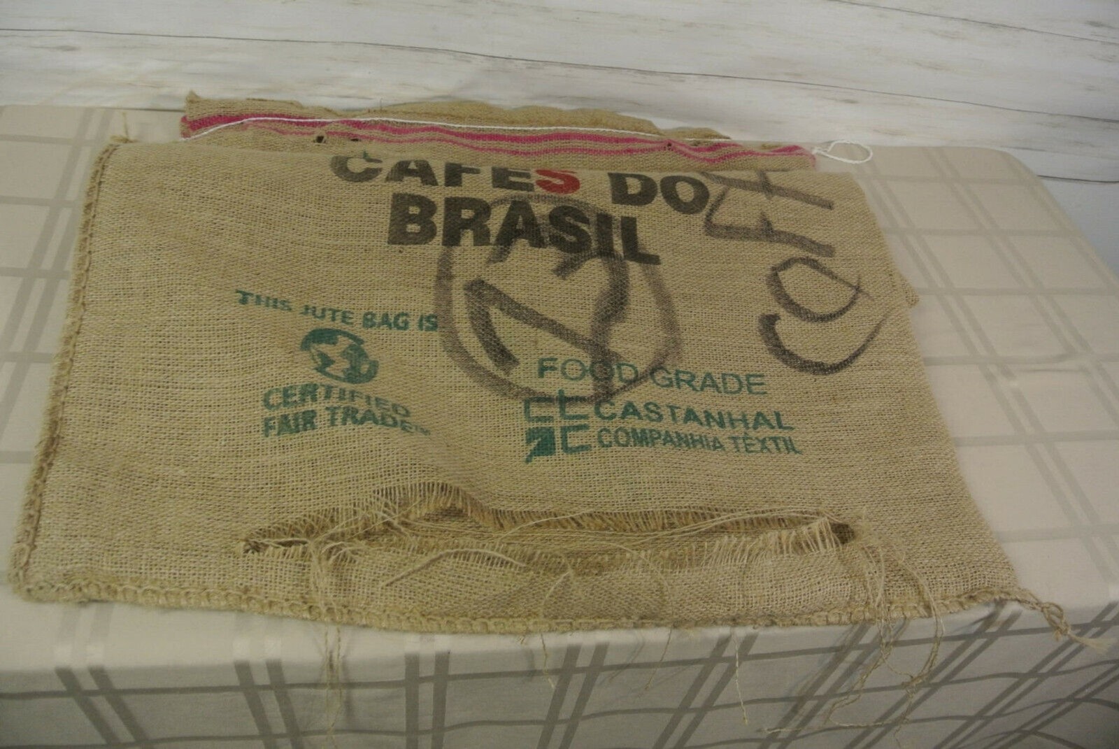 Green Coffee Bag WALL ART Decor Brazil Landscape Mountains Cafe Imports