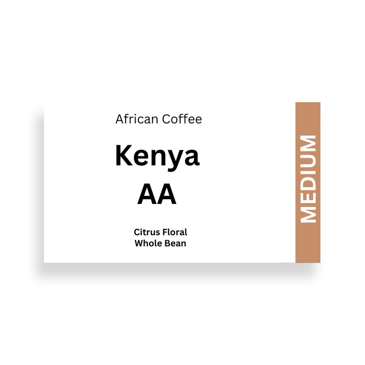 Mak Coffee Kenya AA Whole Bean Medium Roast Citrus Floral East Africa Pantry