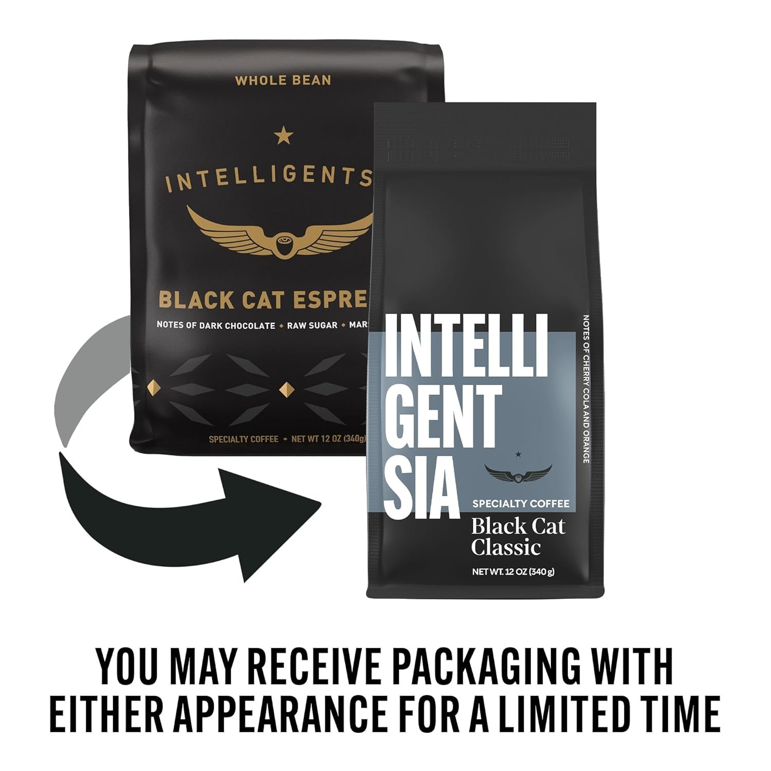 Indulge in Black Cat Classic Espresso – 12oz Light Roast Whole Bean Coffee