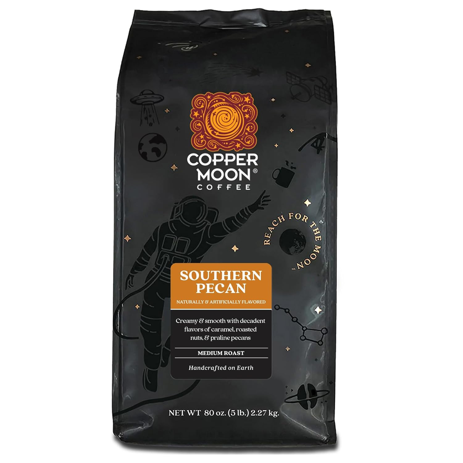 Medium Roast Whole Bean Coffee, Hazelnut & Cream Blend, 5 Lb