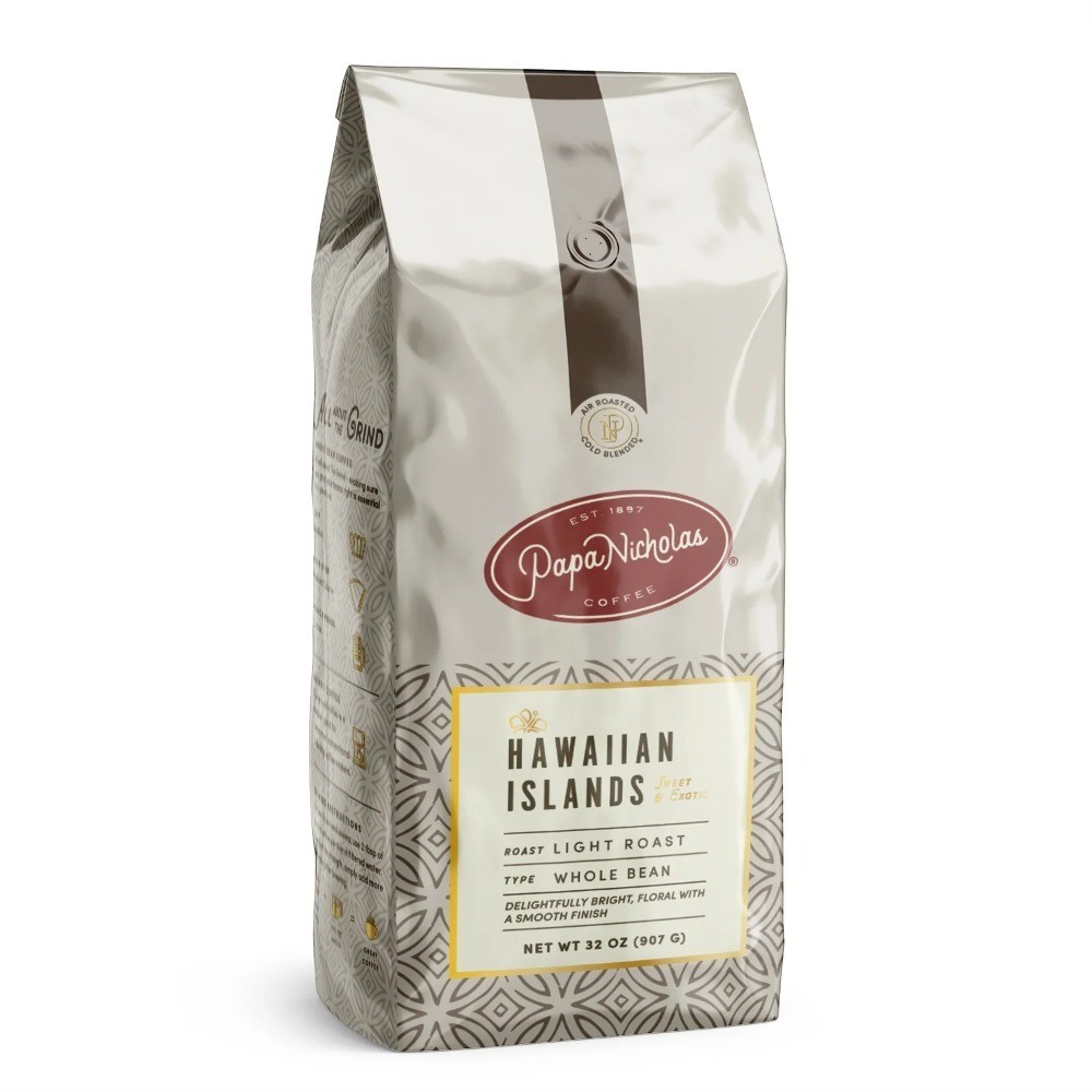 Hawaiian Island Blend Light Roast Whole Bean Coffee 2 Pound Bag