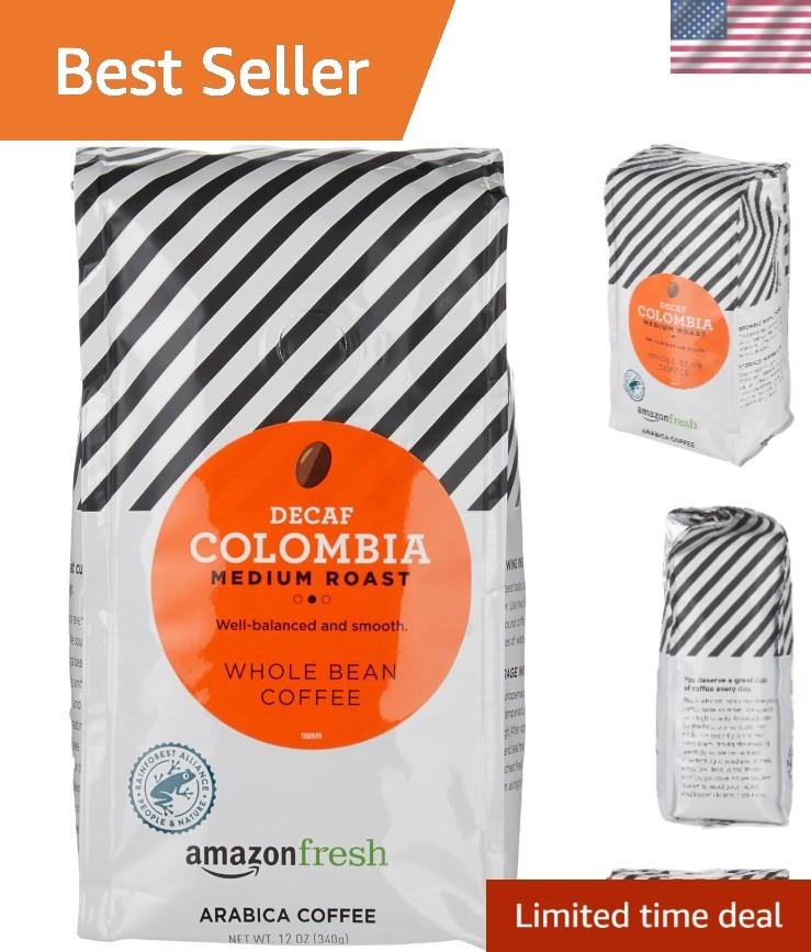 Luxurious Decaf Colombia Medium Roast Whole Beans – 12 Oz for Every Occasion