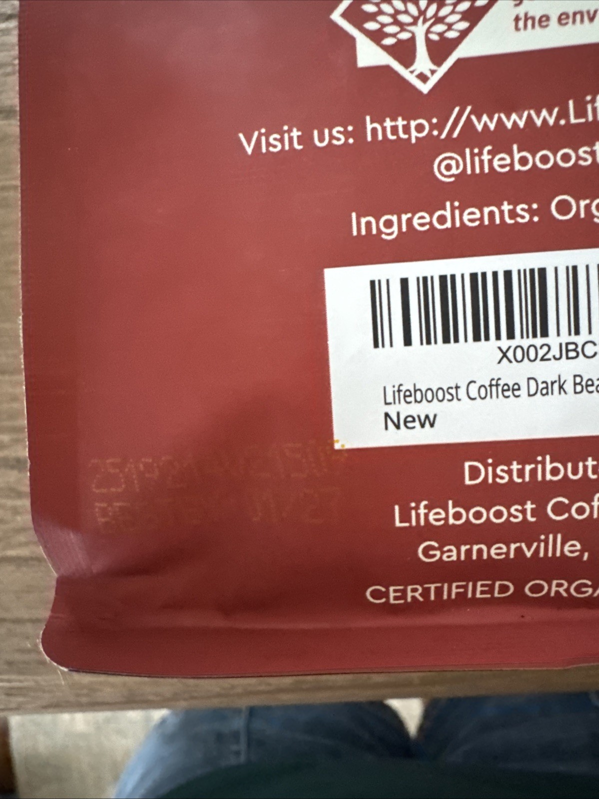 LIFEBOOST Dark Organic Coffee Beans – Single Origin Non-Gmo Dark Roast Low Acid