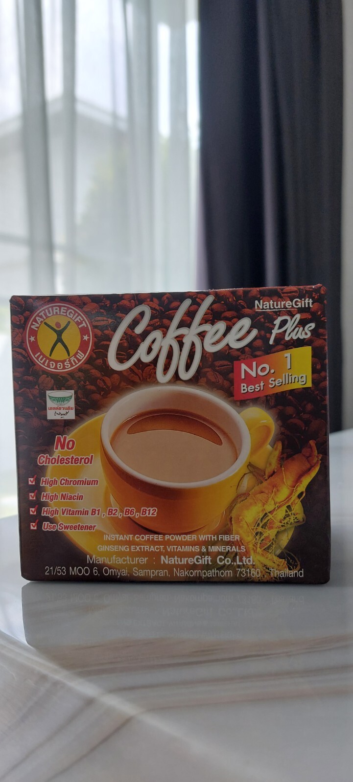coffee with ginseng nature gift brand 2 boxes(1box have 10 sachets)