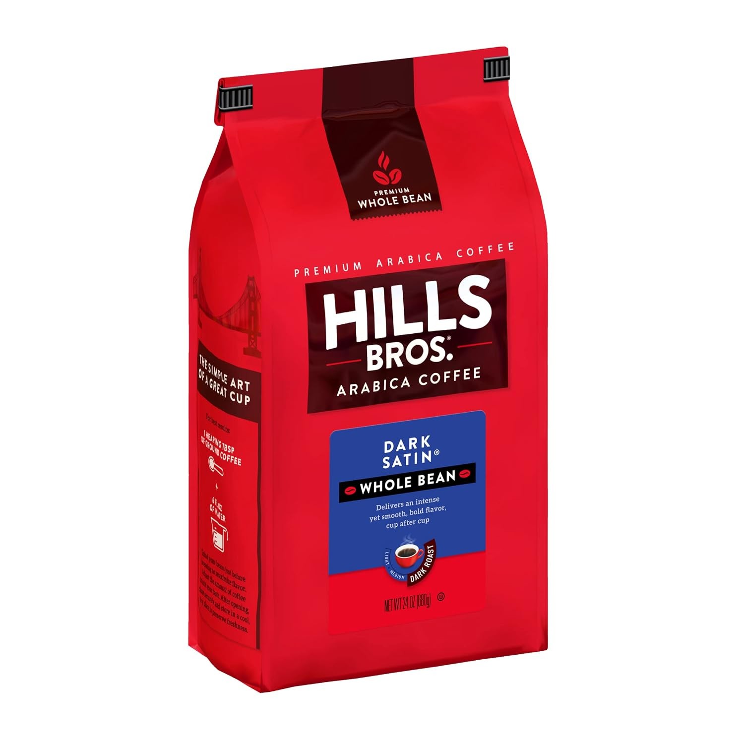 . Dark Satin Whole Bean Coffee – Rich & Bold Premium Arabica Coffee Beans –