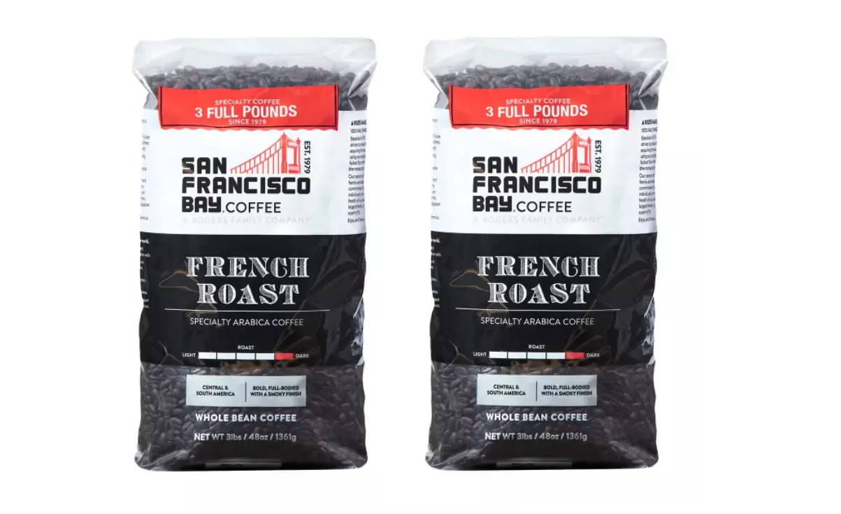 San Francisco French Roast Whole Bean Coffee 3 Lb, 2-Pack Dark Roast