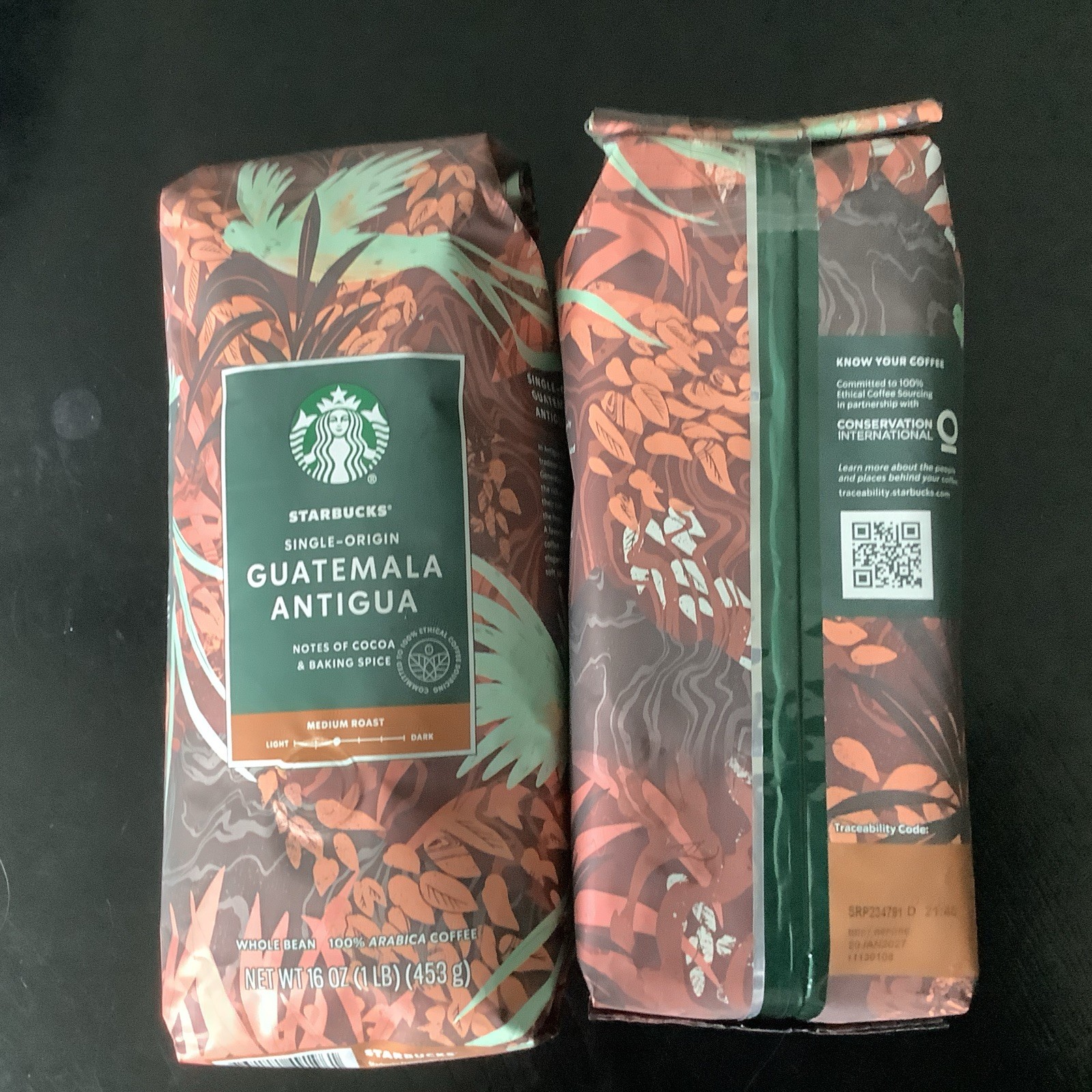 Two 1lb Bags Of Starbucks Guatemala Antigua Whole Bean Coffee – Fresh!!