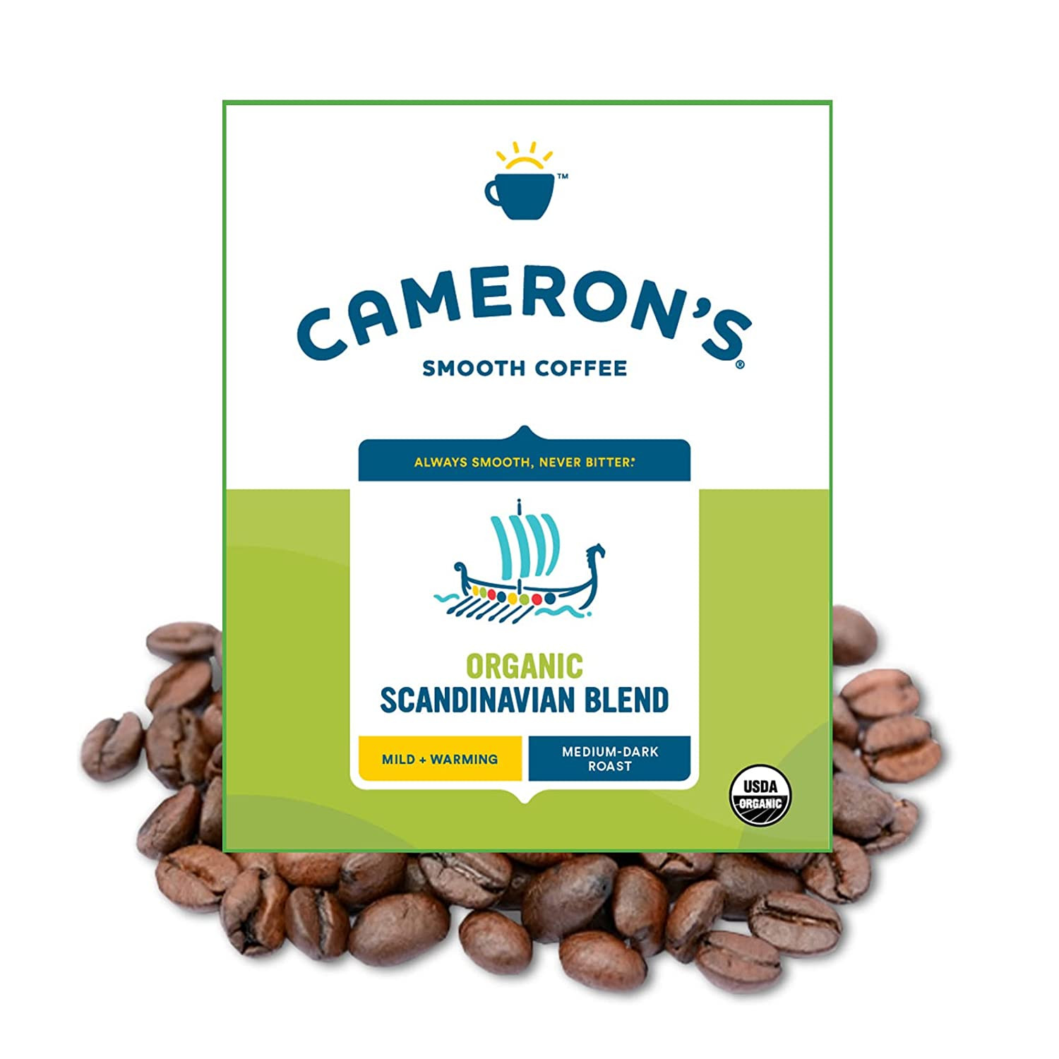 100% Arabica Organic Scandinavian Blend Whole Bean Coffee 4 Lb Bulk 1- Bag