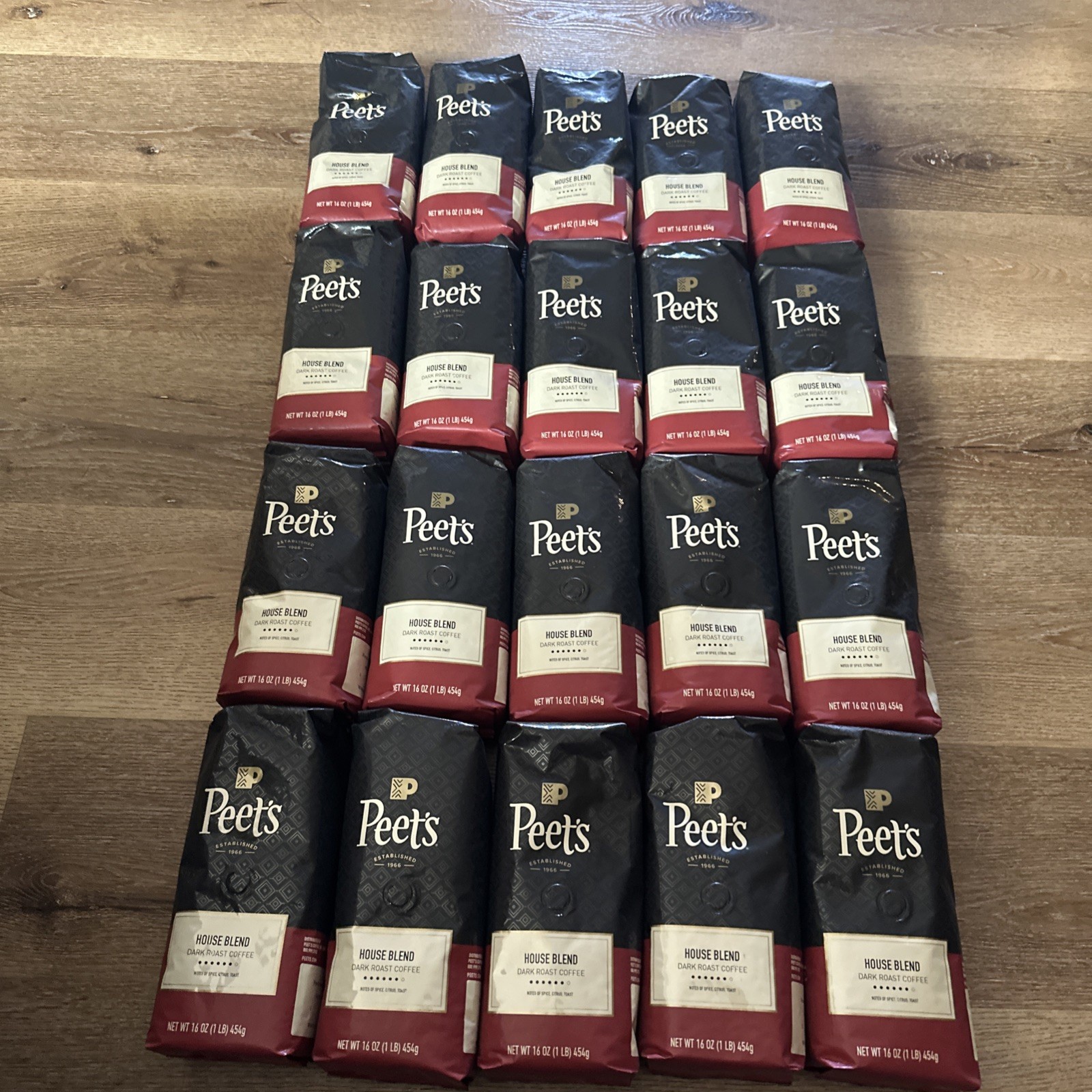 20 Pounds Peet’s Coffee House Blend Dark Roast Whole Beans