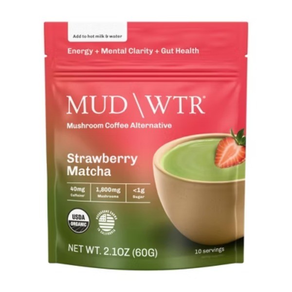MUDWTR Organic Strawberry Matcha Mushroom Coffee Alternative – 2.1oz