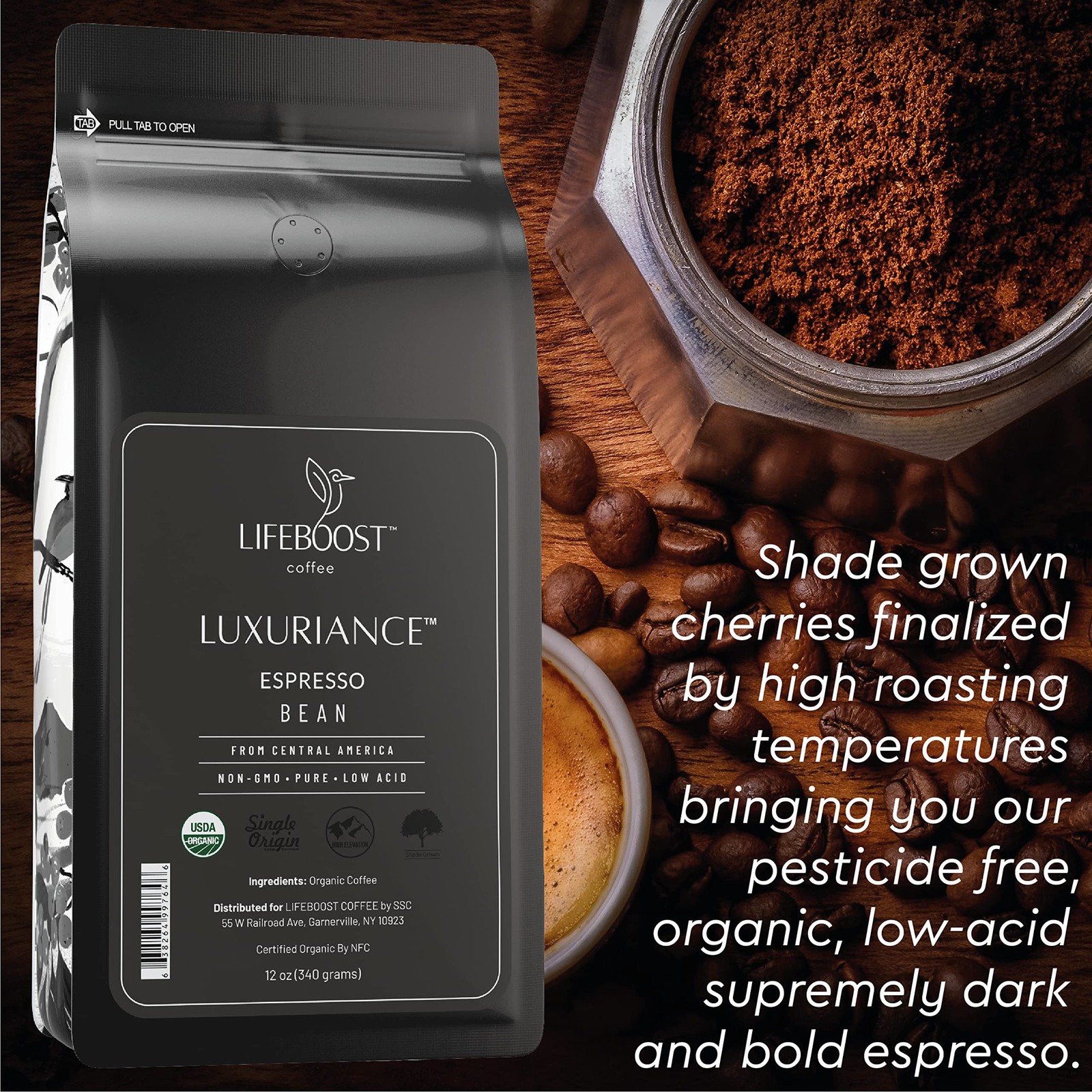 Organic Espresso Whole Bean Coffee – Low Acid Espresso Coffee, Non-GMO, USDA …