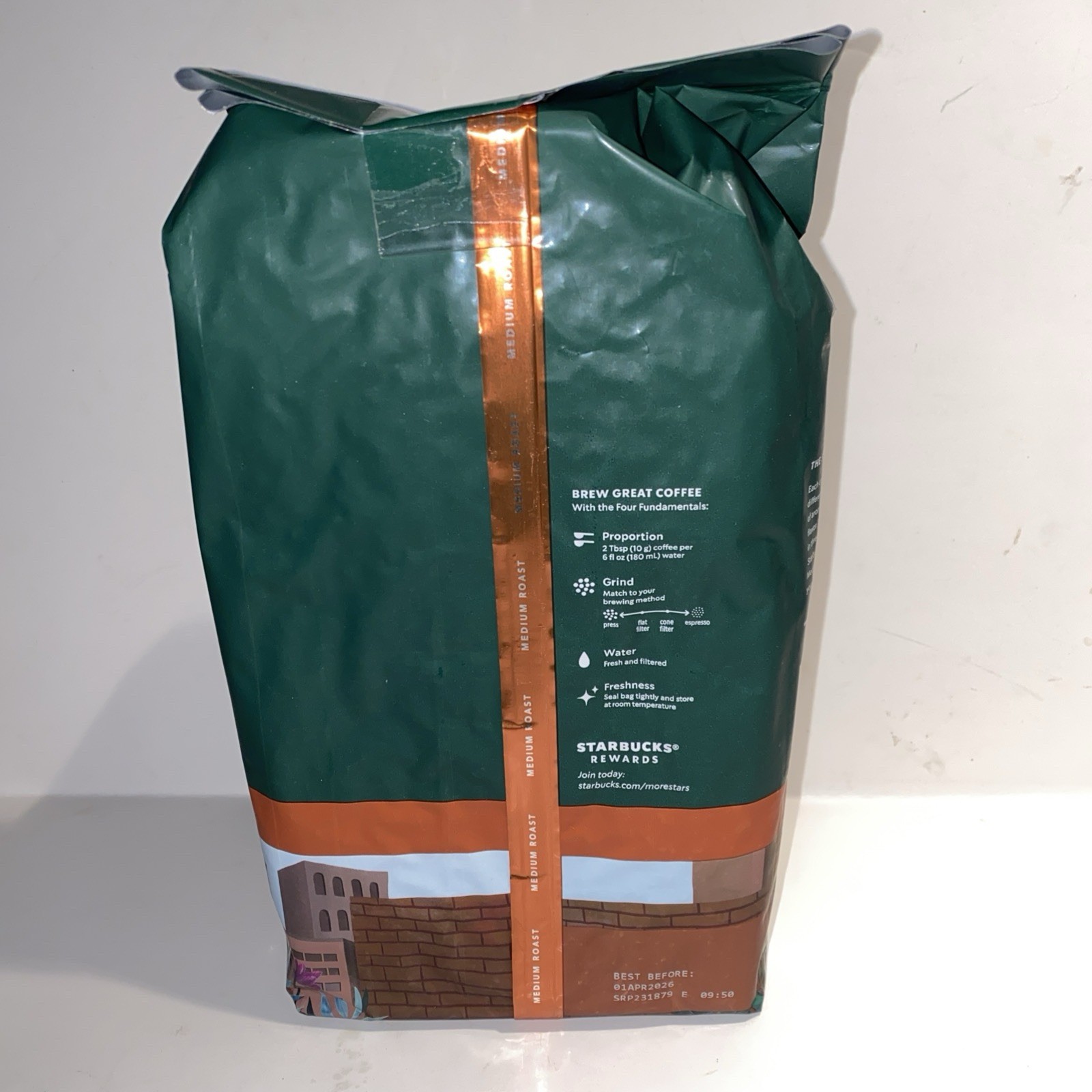 New Starbucks Pikes Place Medium Whole Bean Coffee 28 Oz 1.75 Pounds