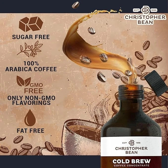 Christopher Bean Texas Maple Bourbon Cold Brew Coffee – Rich & Smooth Bottle