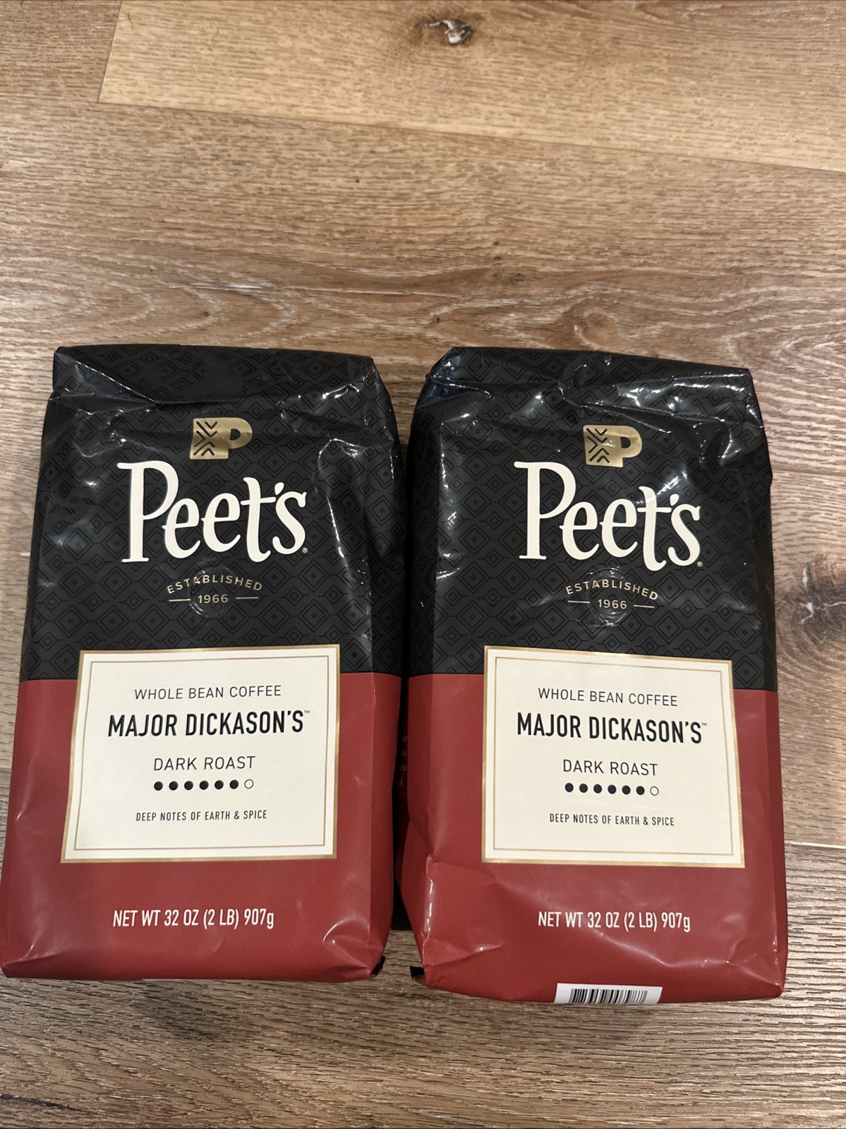 4 Pounds Peet’s Major Dickason’s Blend Dark Roast Whole Beans