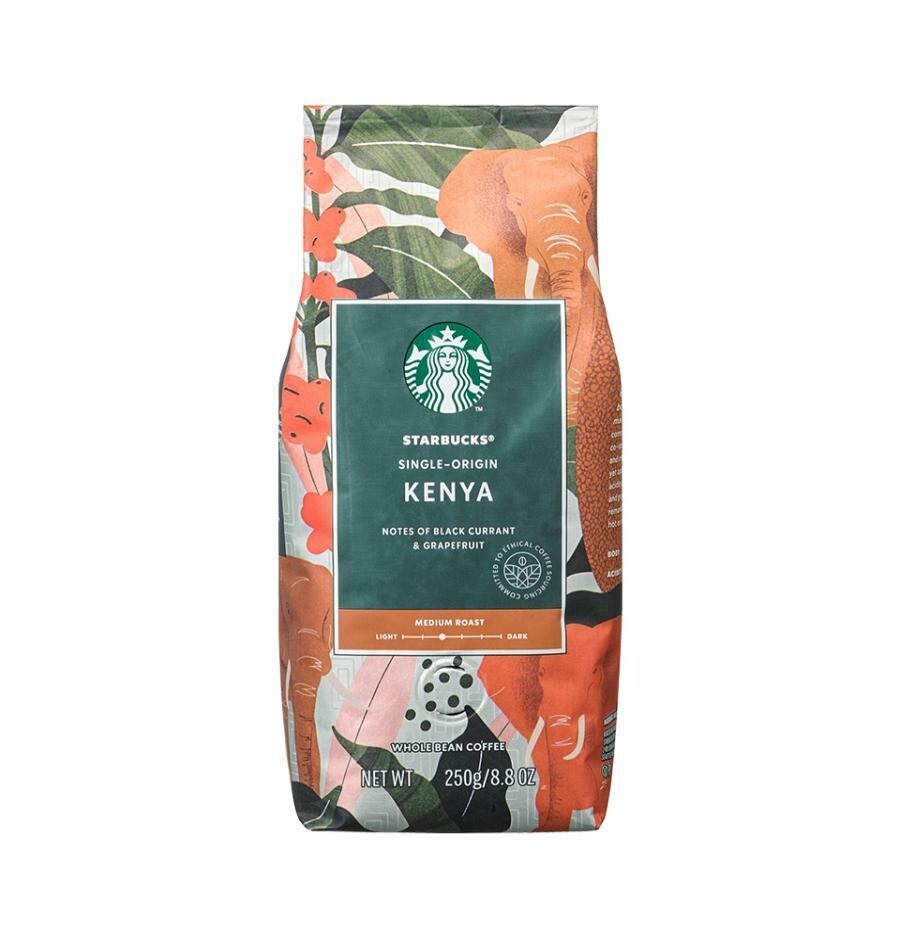 Starbucks Whole Bean Coffee Kenya 250g 8.8oz Medium Roast Asia Limited Fresh