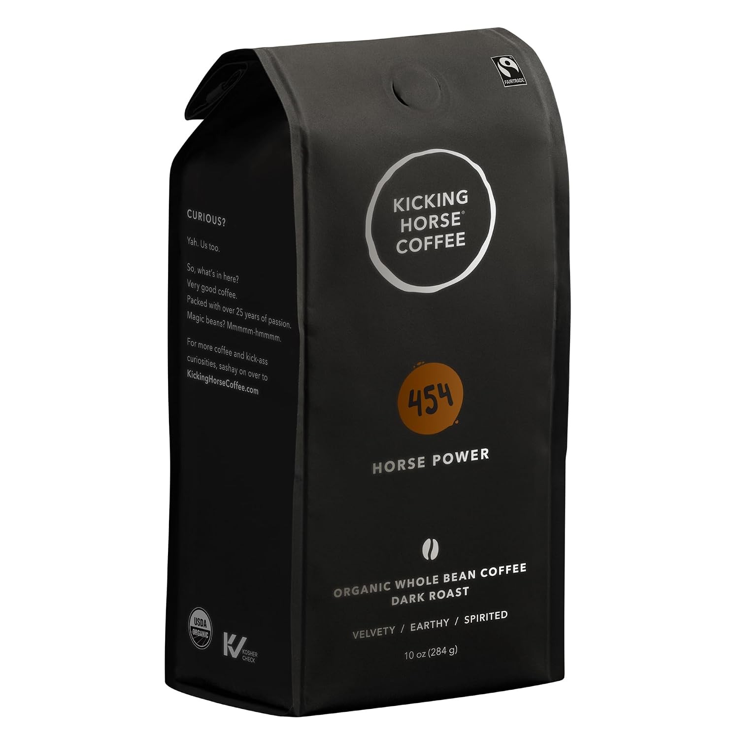 Coffee 454 Horse Power Dark Roast Whole Bean 10 oz – Certified Organic