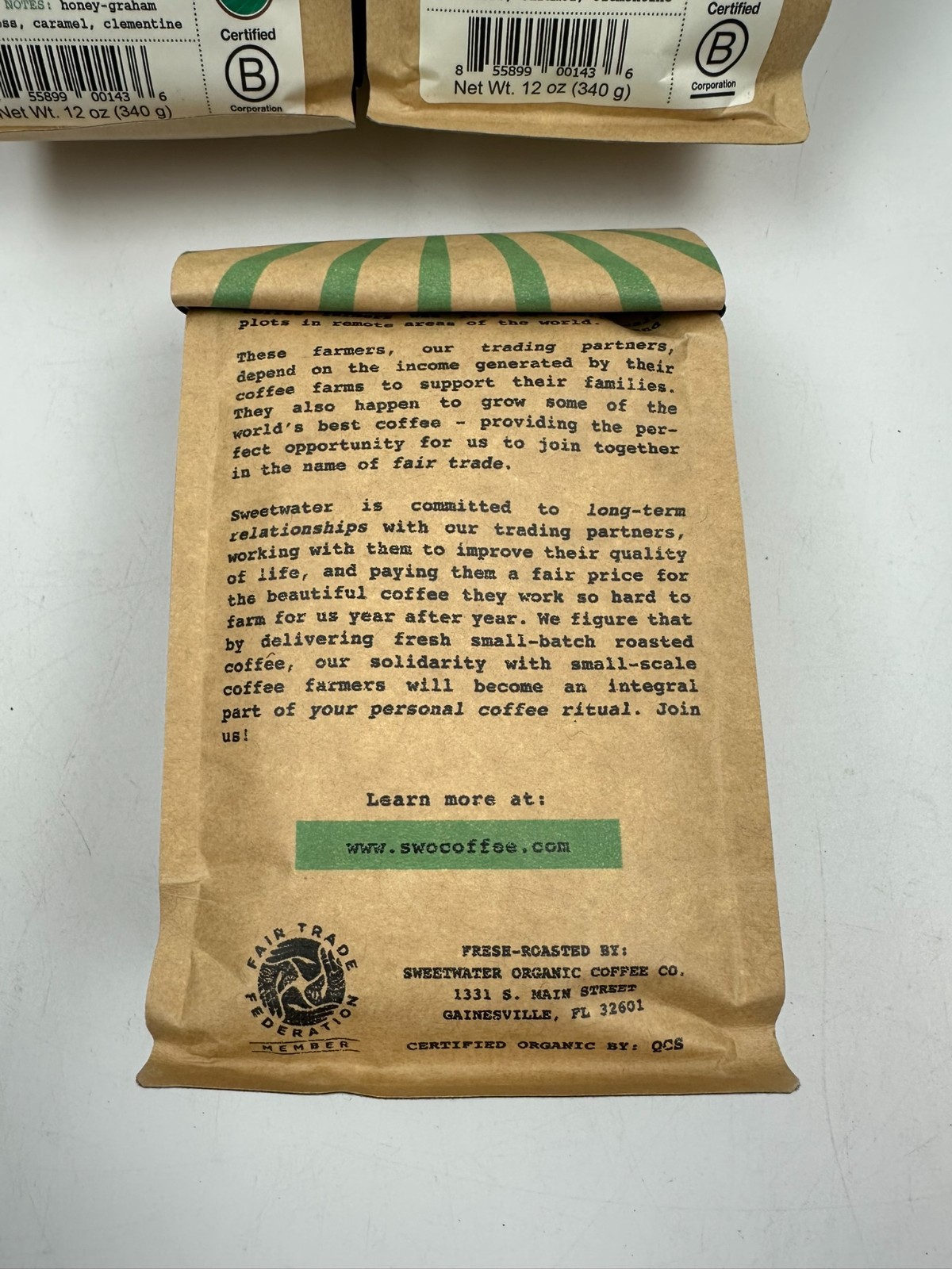 Sweetwater Brown Sugar Coffee Lot of 3 12oz Whole Bean Sealed 3/2026