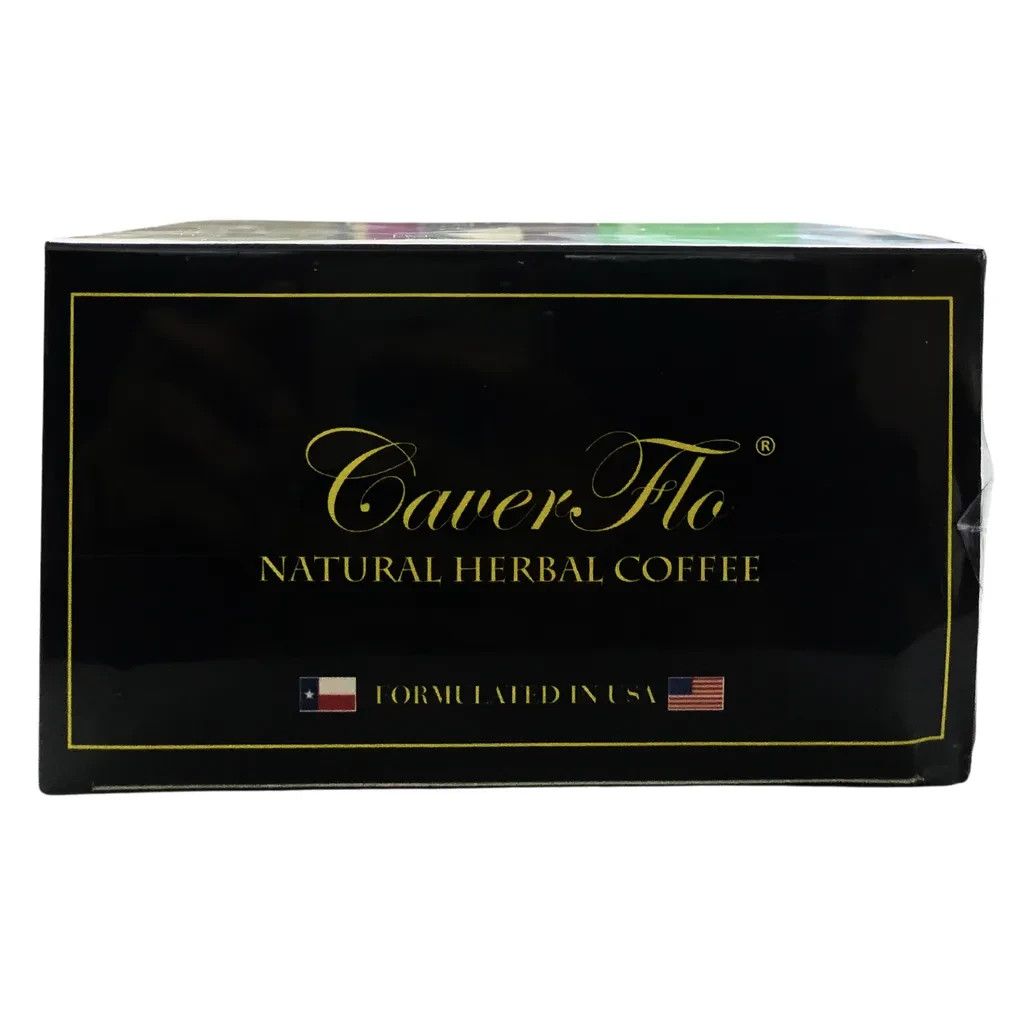 CaverFlo Natural Herbal Instant Coffee for Men Stamina 1 Box EXP 07/27 Free Ship