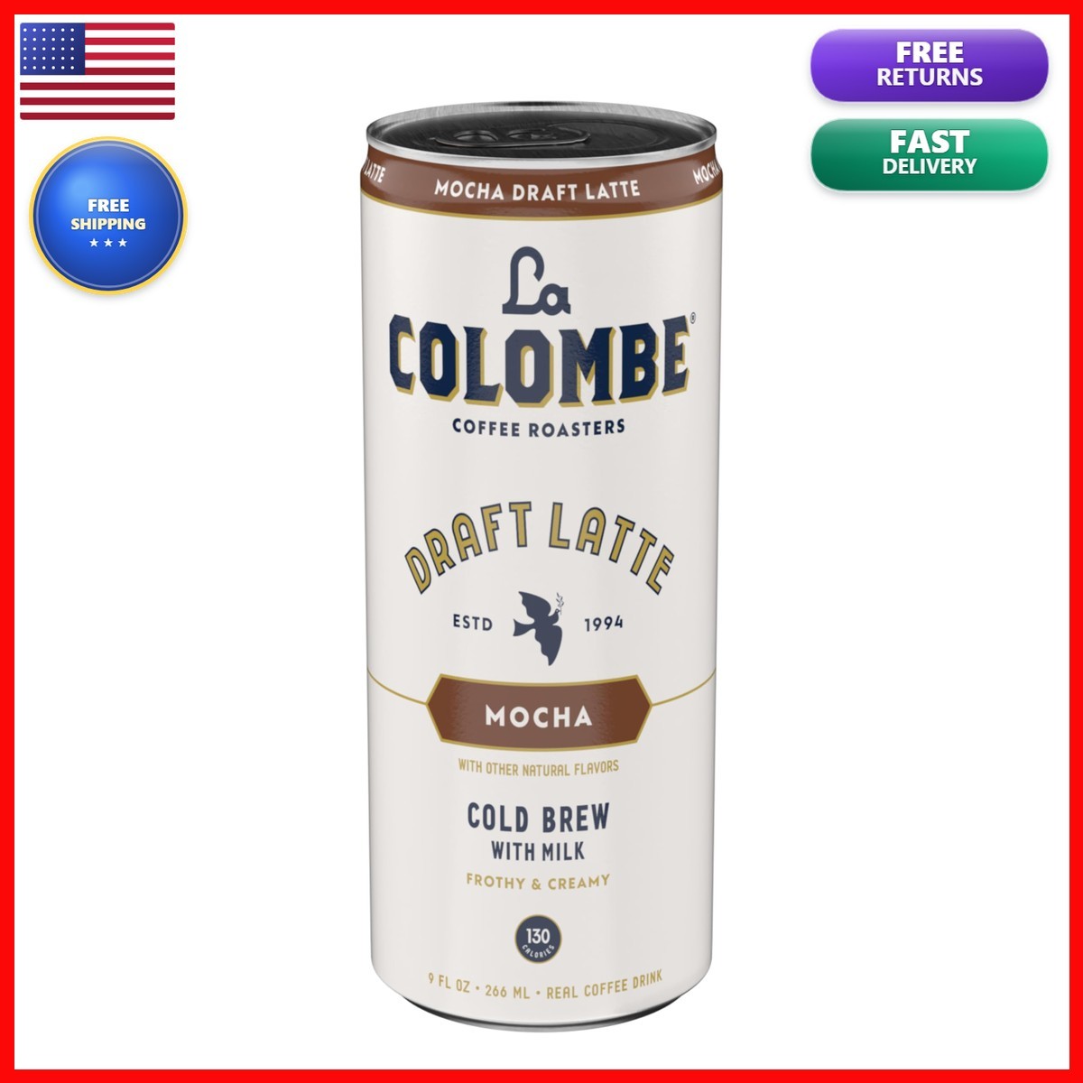 La Colombe Latte Draft Mocha 4 Count, 36 Fl Oz
