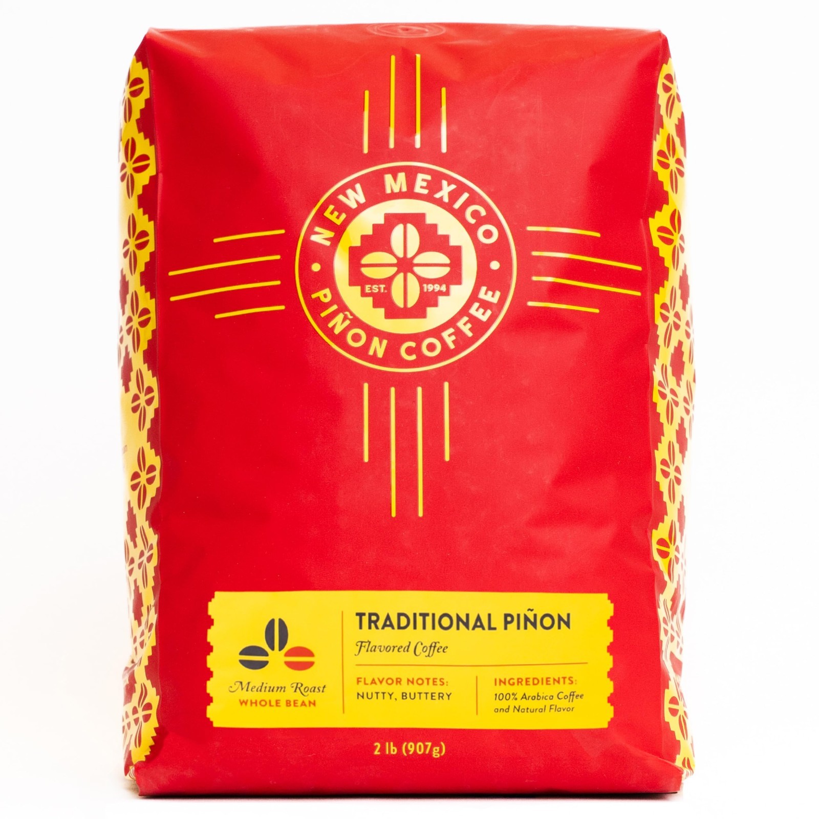 Naturally Flavored Piñon Coffee – 2lb Whole Bean, Smooth & Nutty, 100% Arabica