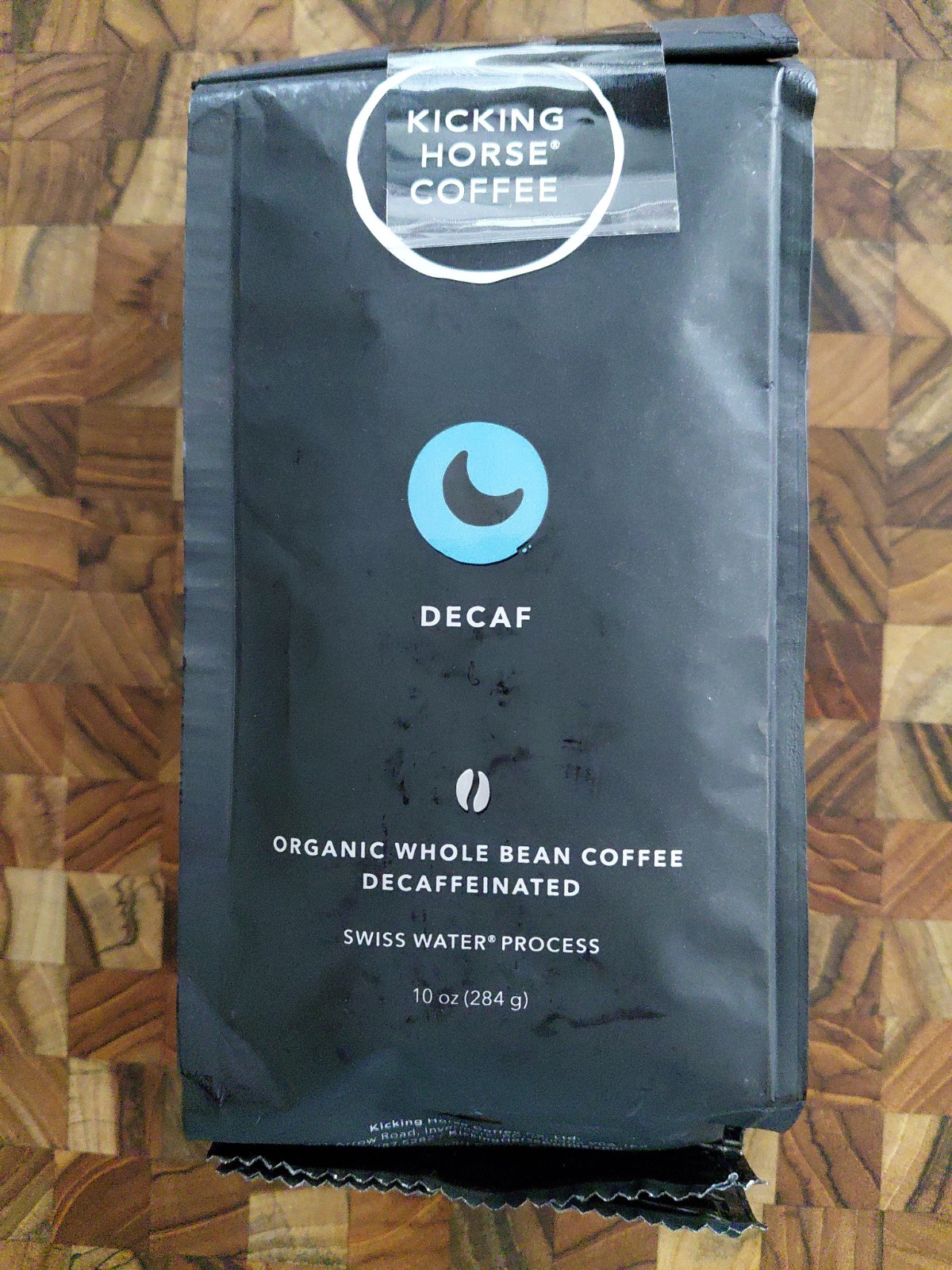Kicking Horse Coffee, Decaf, Swiss Water Process, Dark Roast, Whole Bean, 10 Oz