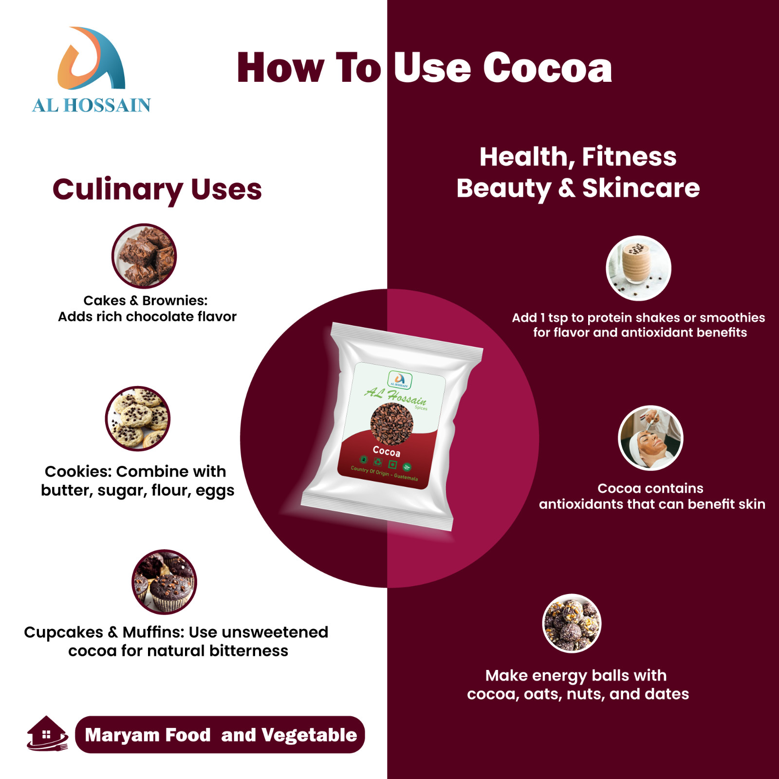 Al Hossain Guatemalan cocoa bean 11 lb | Rich Cacao Flavor Bulk Chocolate