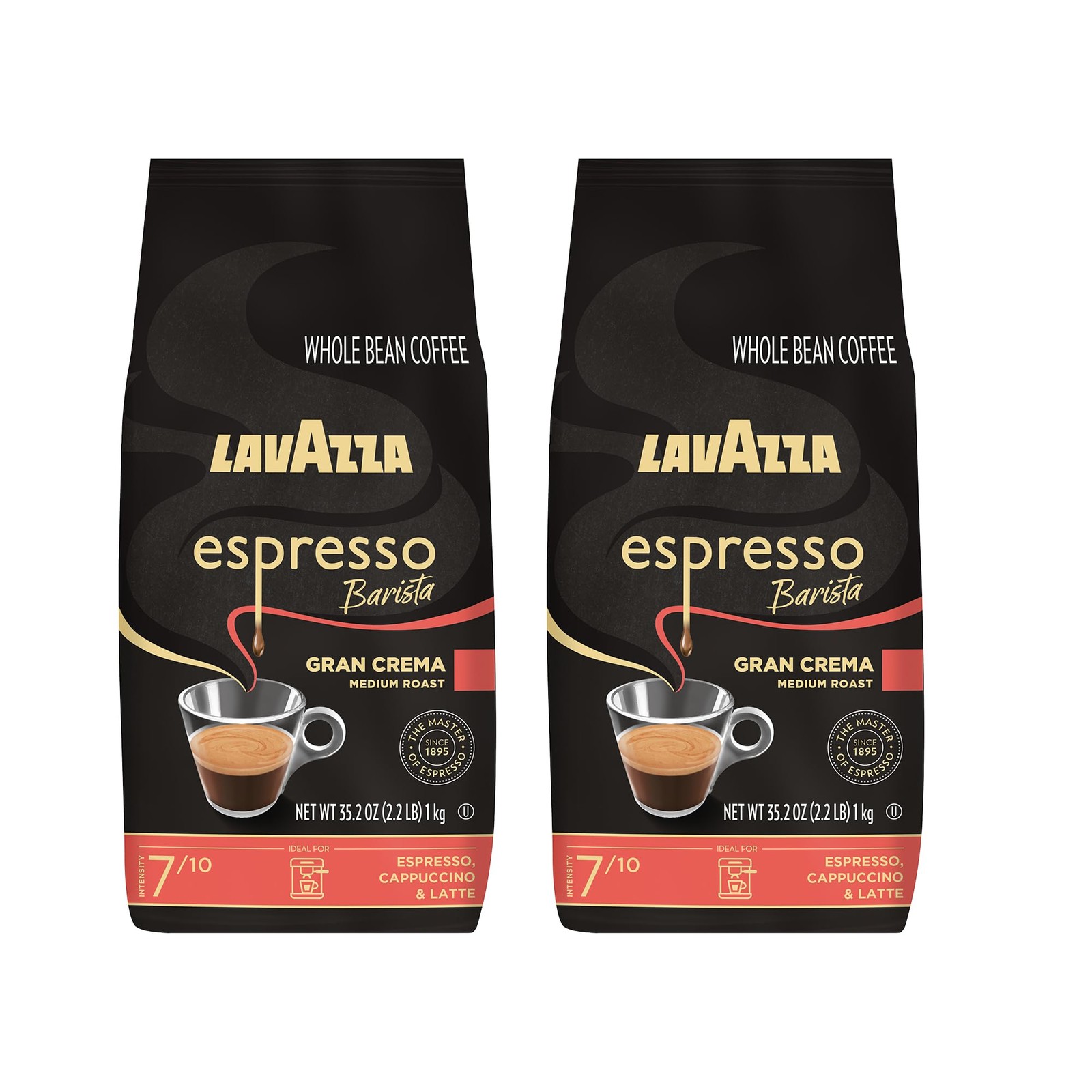 Lavazza Gran Crema Espresso 2.2-Pound Pack of 2 Packaging May Vary