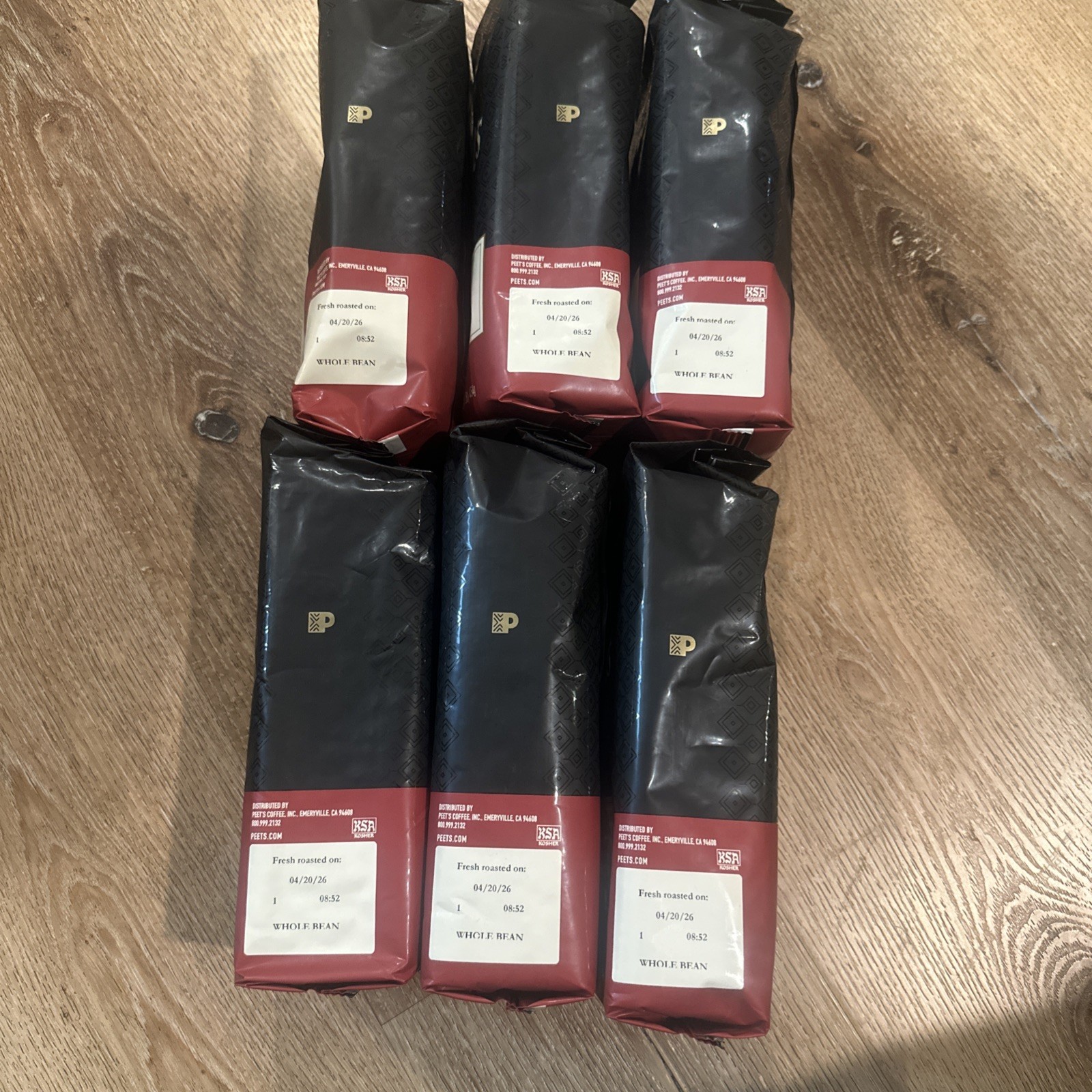 6 Pounds Peet’s Coffee House Blend Dark Roast Whole Beans