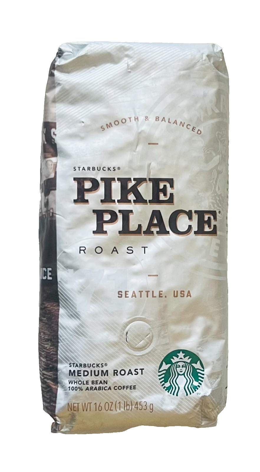 Starbucks Whole Bean Pike Place Roast Coffee – Medium – 16 oz