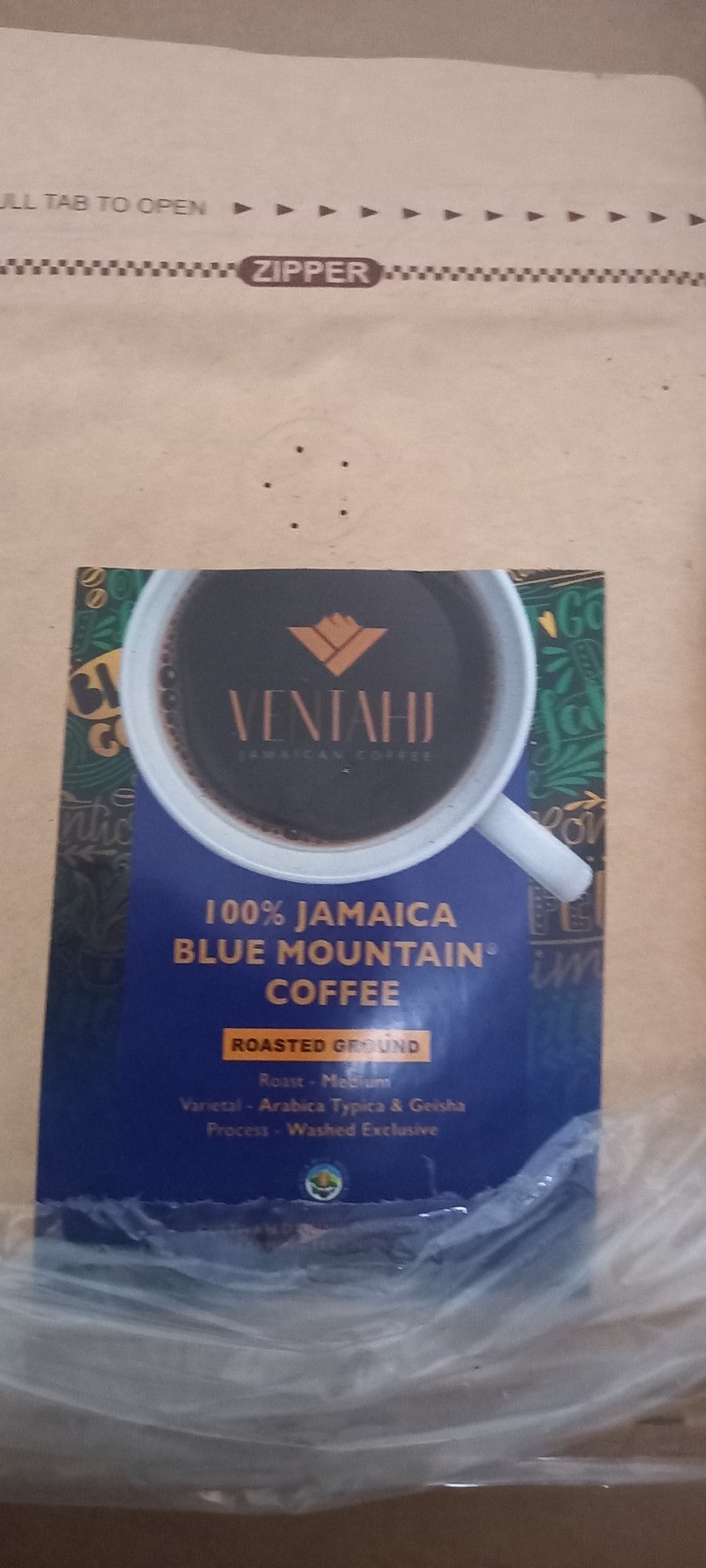 100% Jamaican Blue Mountain Coffee 16oz (1lb) – Roasted & Ground – Medium Roast