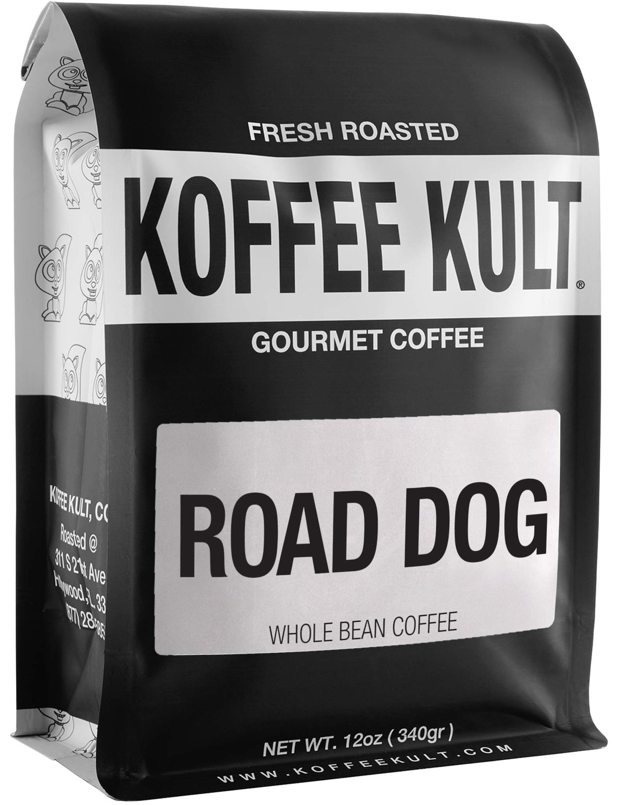 Koffee Kult Road Dog Dark Roast Coffee Beans whole bean, 12oz