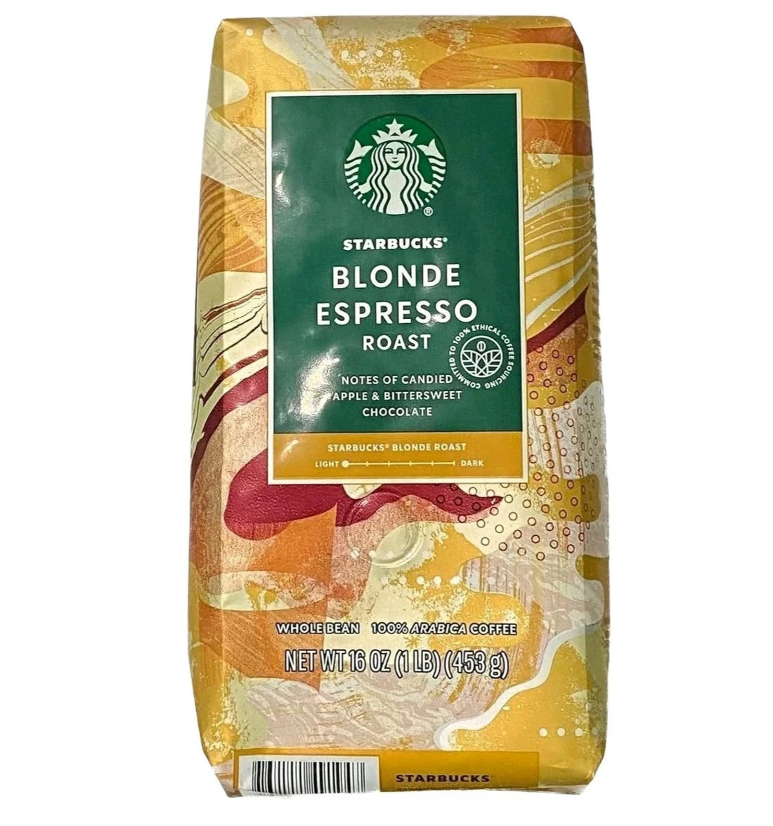 SIX Starbucks Blonde Espresso Whole Bean Coffee 1lb 16oz 453g Bag Light Roast