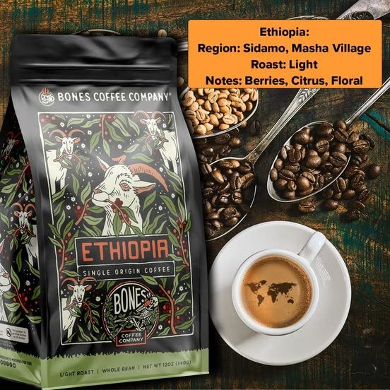 Ethiopia Single-Origin, Citrus, Floral and Berries Notes, Whole Coffee Beans,…