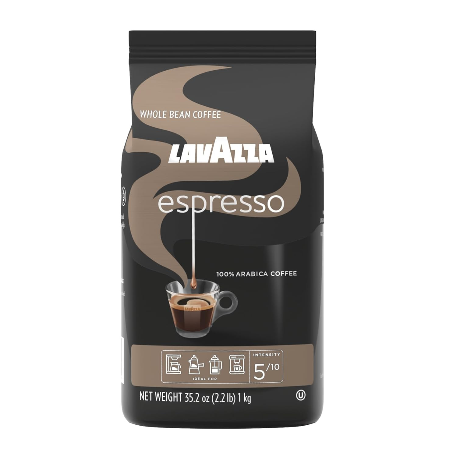 Lavazza Espresso Whole Bean Coffee Medium Roast 100% Arabica 2.2lb Bag