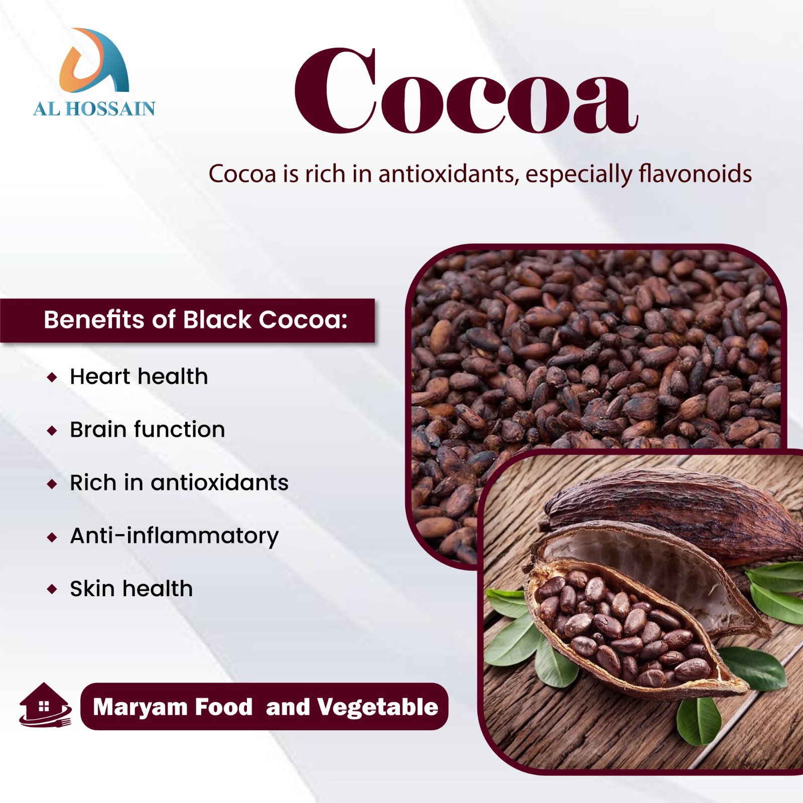 Al Hossain Guatemalan cocoa bean 11 lb | Rich Cacao Flavor Bulk Chocolate