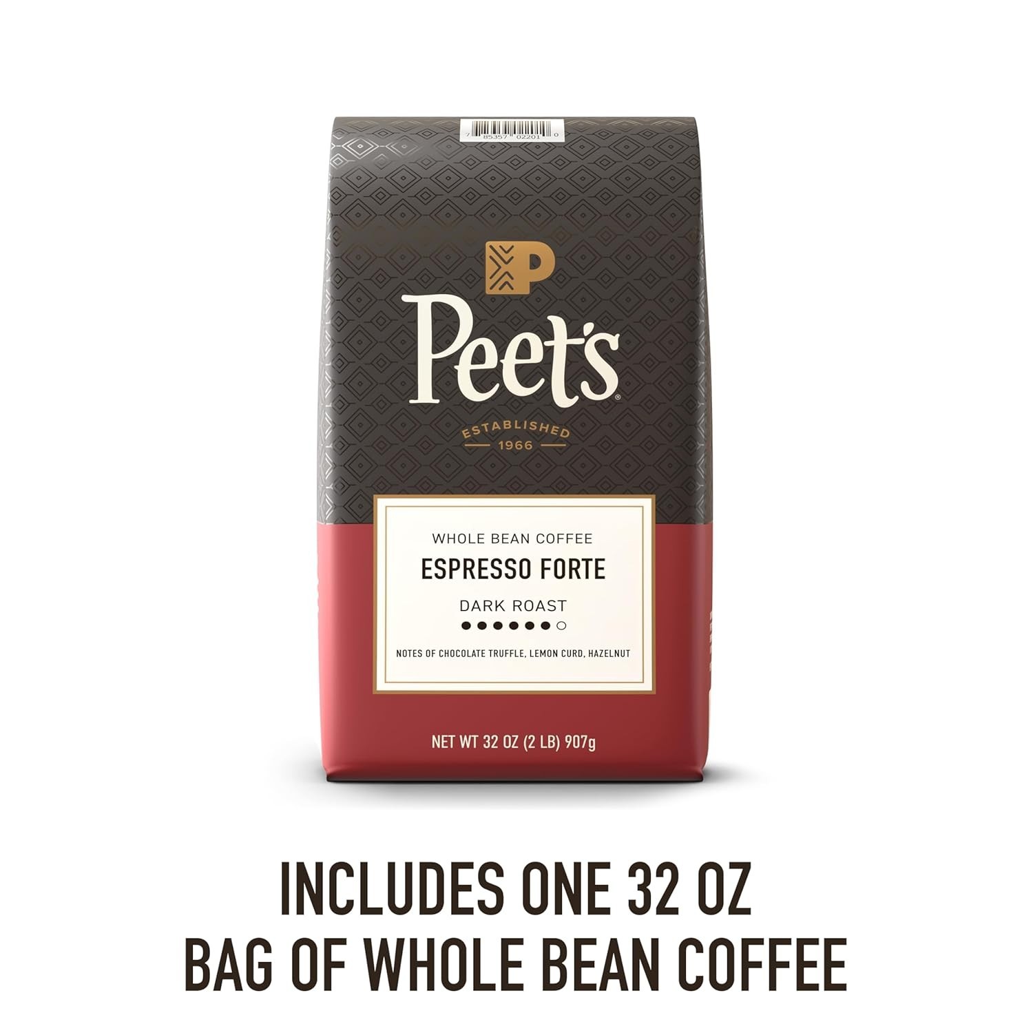 Peet’s Coffee Dark Roast Espresso Forte Whole Bean 32 Ounce Bag