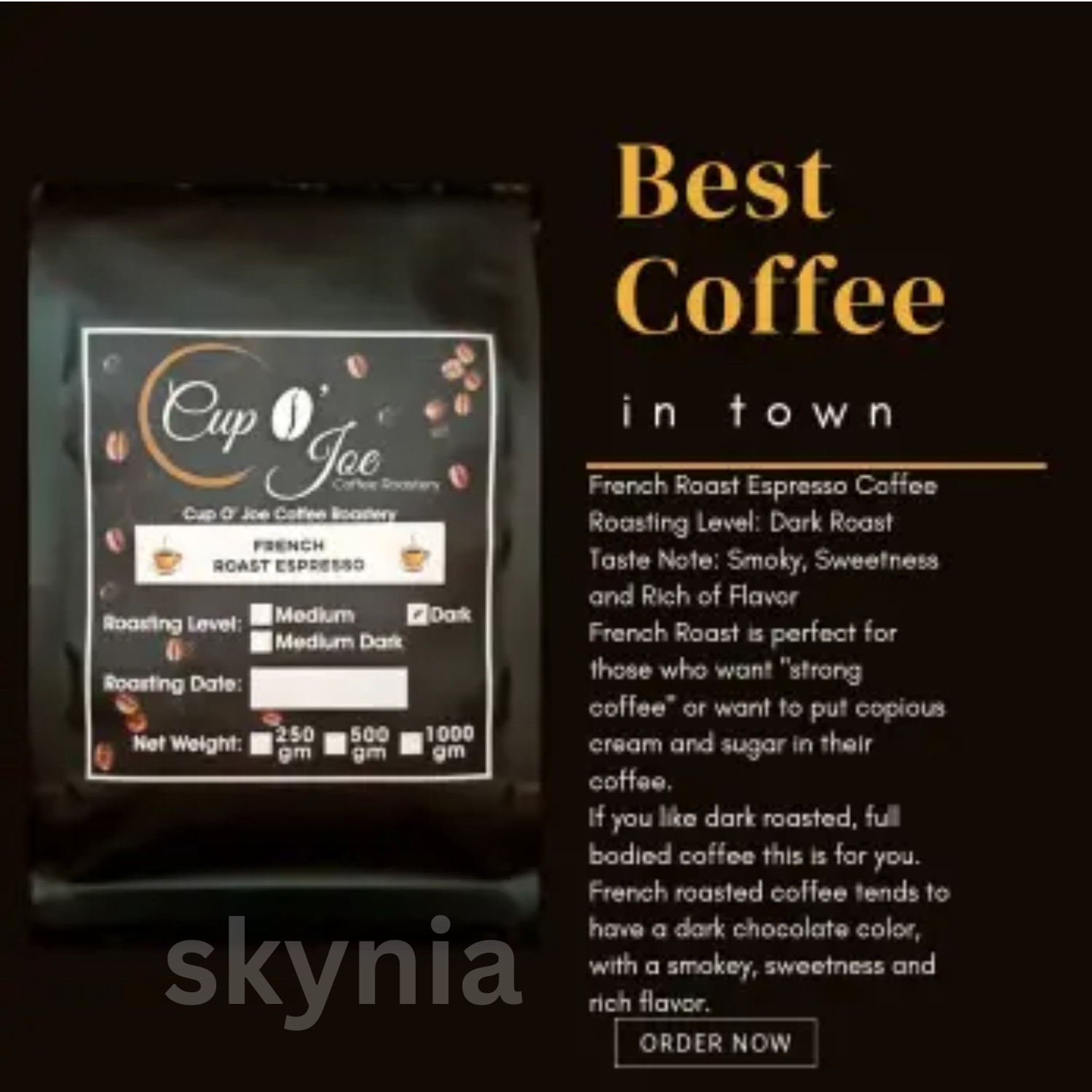 Java Robusta Coffee 1/2 pound Medium Dark bean beautiful forever