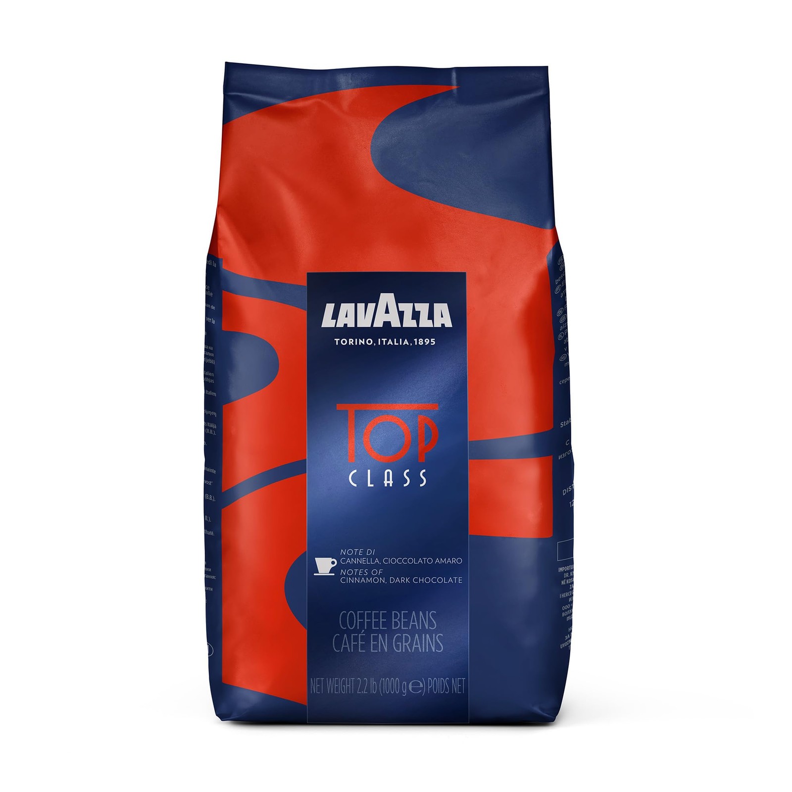 Top Class Whole Bean Coffee Blend Medium Espresso Roast 2.2 Pound 6 Count