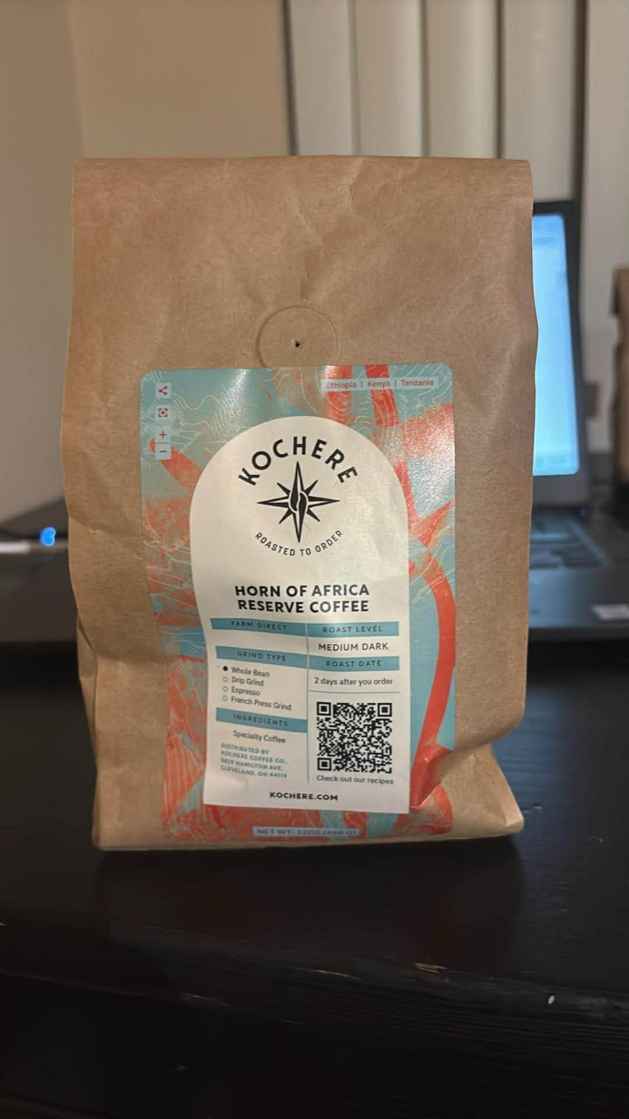 Kochere Horn of Africa Signature Blend Whole Bean Coffee 12 oz