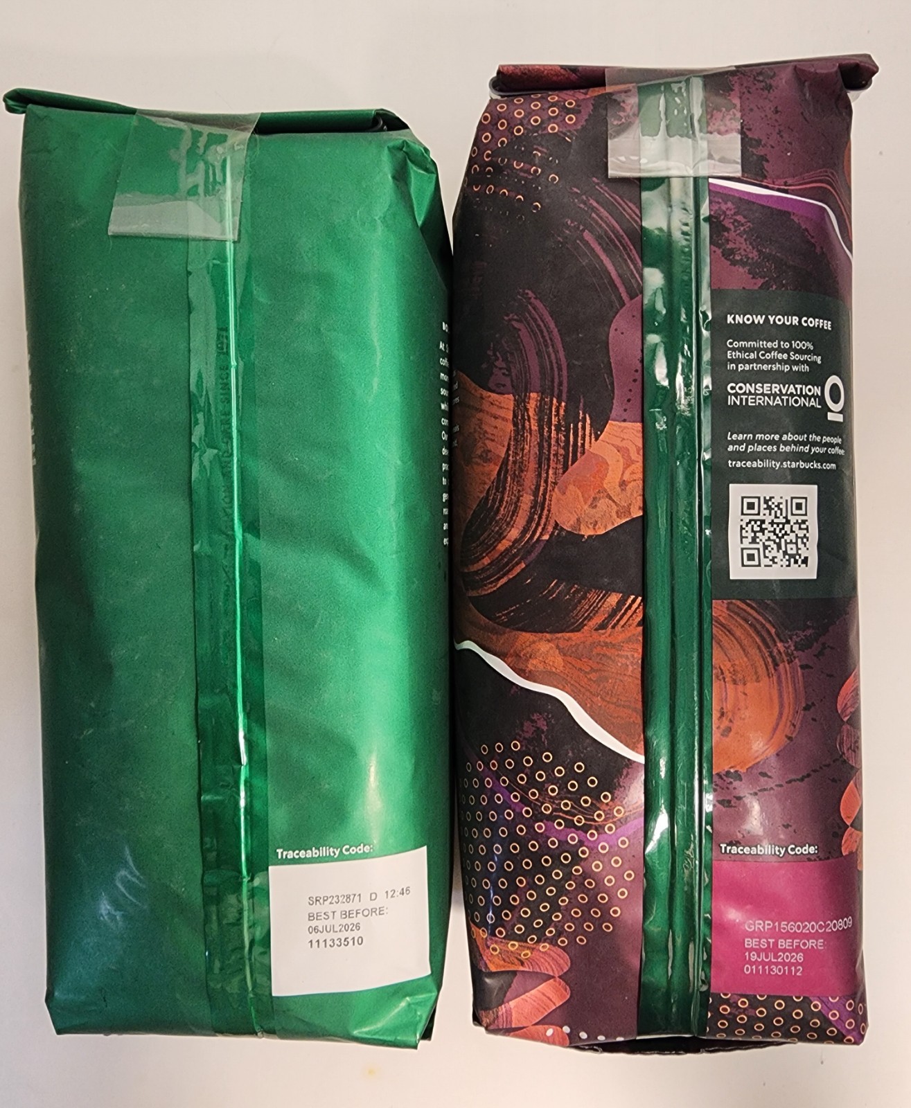 Starbucks 1971 & Espresso Dark Roast Whole Bean 2-16oz. Bags Sealed