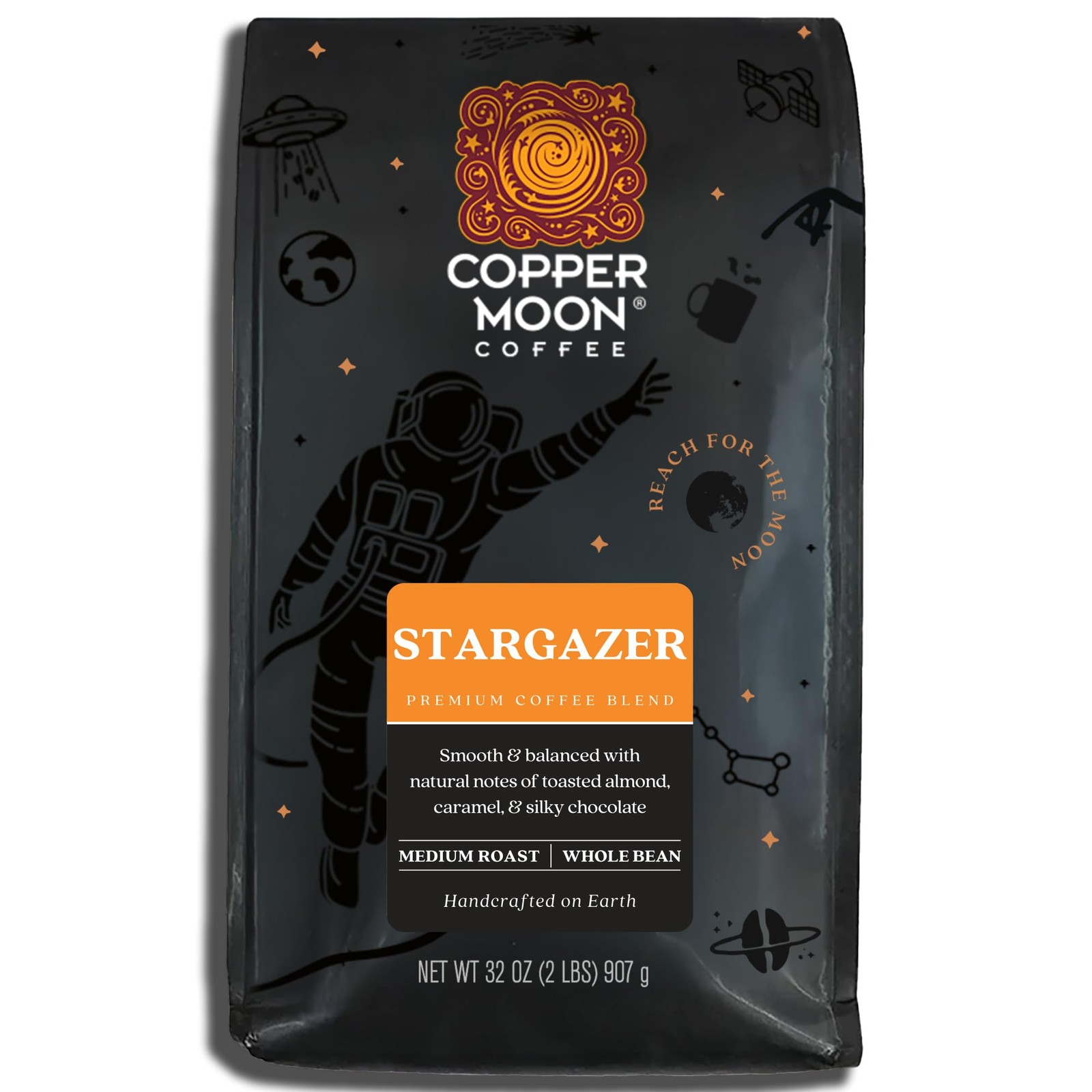 Copper Moon Medium Roast Whole Bean Coffee, 32 Ounce (Pack of 1), Brown