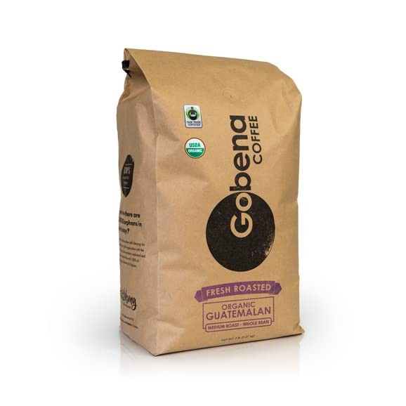 5lb Fair Trade Organic Certified Guatemalan Whole Bean Medium Roast Coffee, …