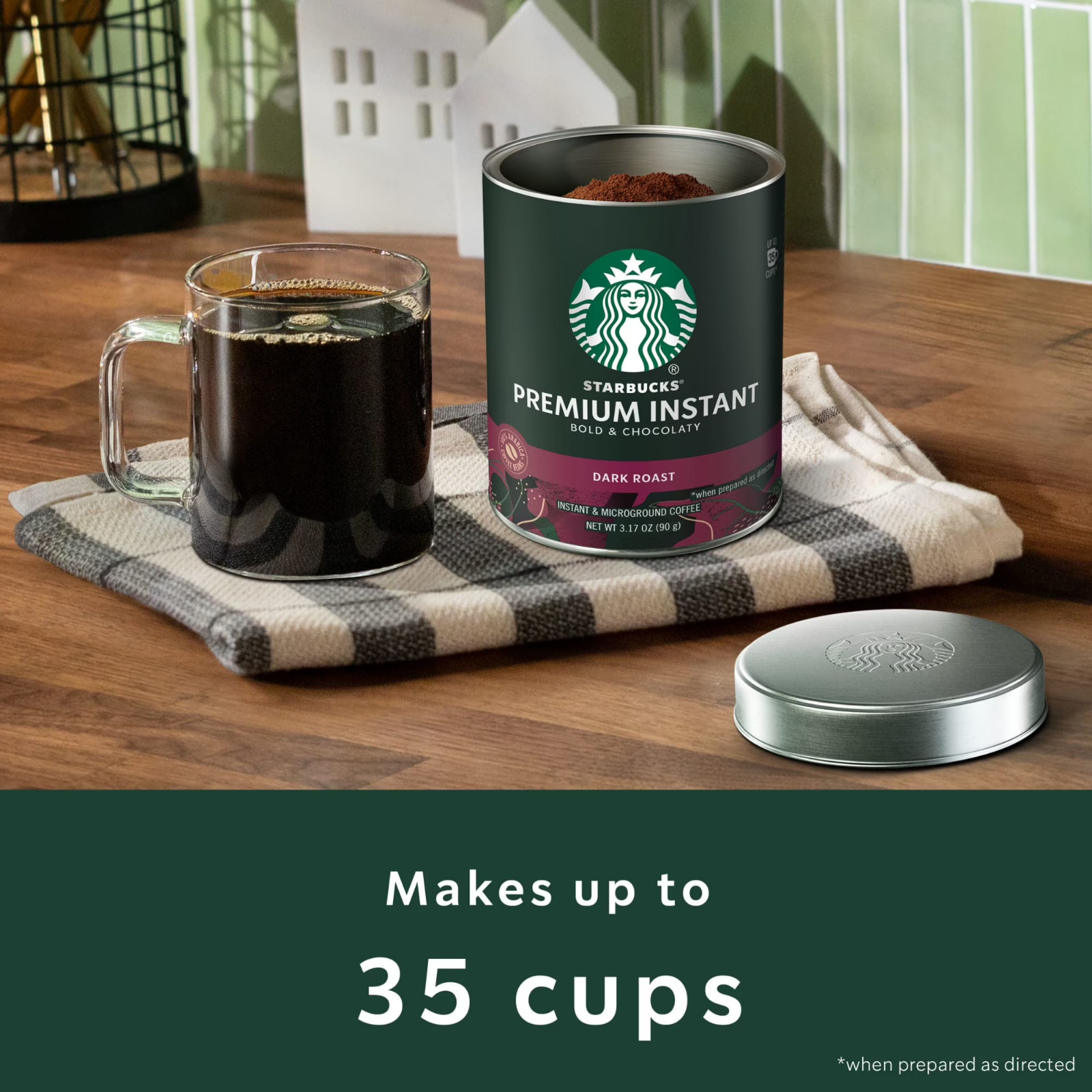 Starbucks Premium Instant Coffee Dark Roast Coffee Arabica Beans (3.17 oz)@@