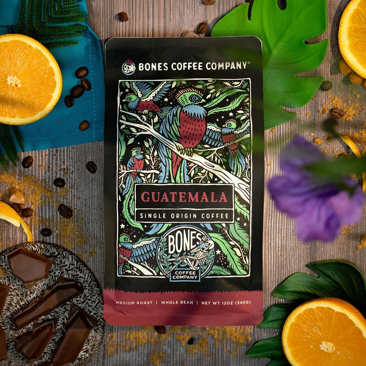 Bones Coffee Company Guatamela Single-Origin, Milk Chocolate, Citrus and…