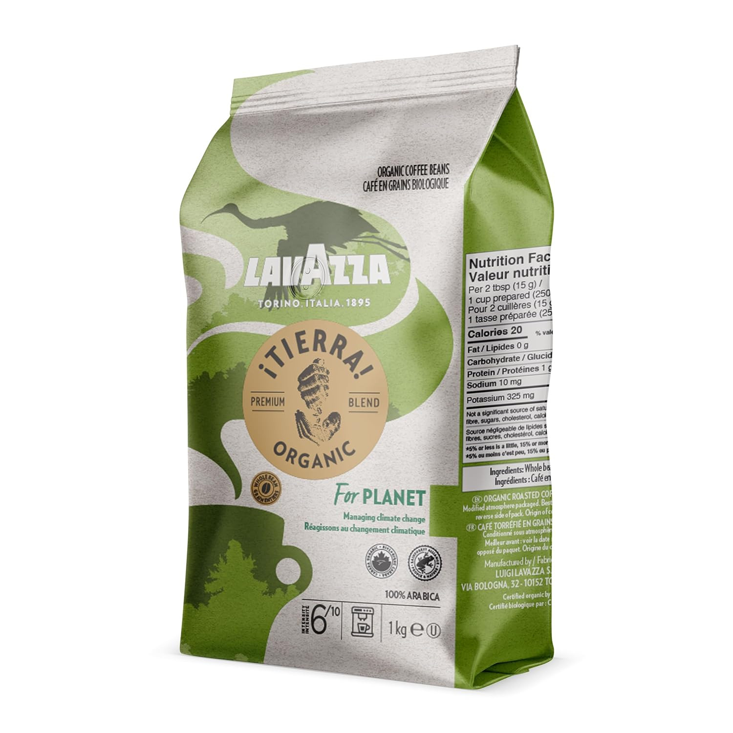 Organic Light Roast Arabica Coffee Blend, Usda/Canada Organic Certified, 2.2 Lb