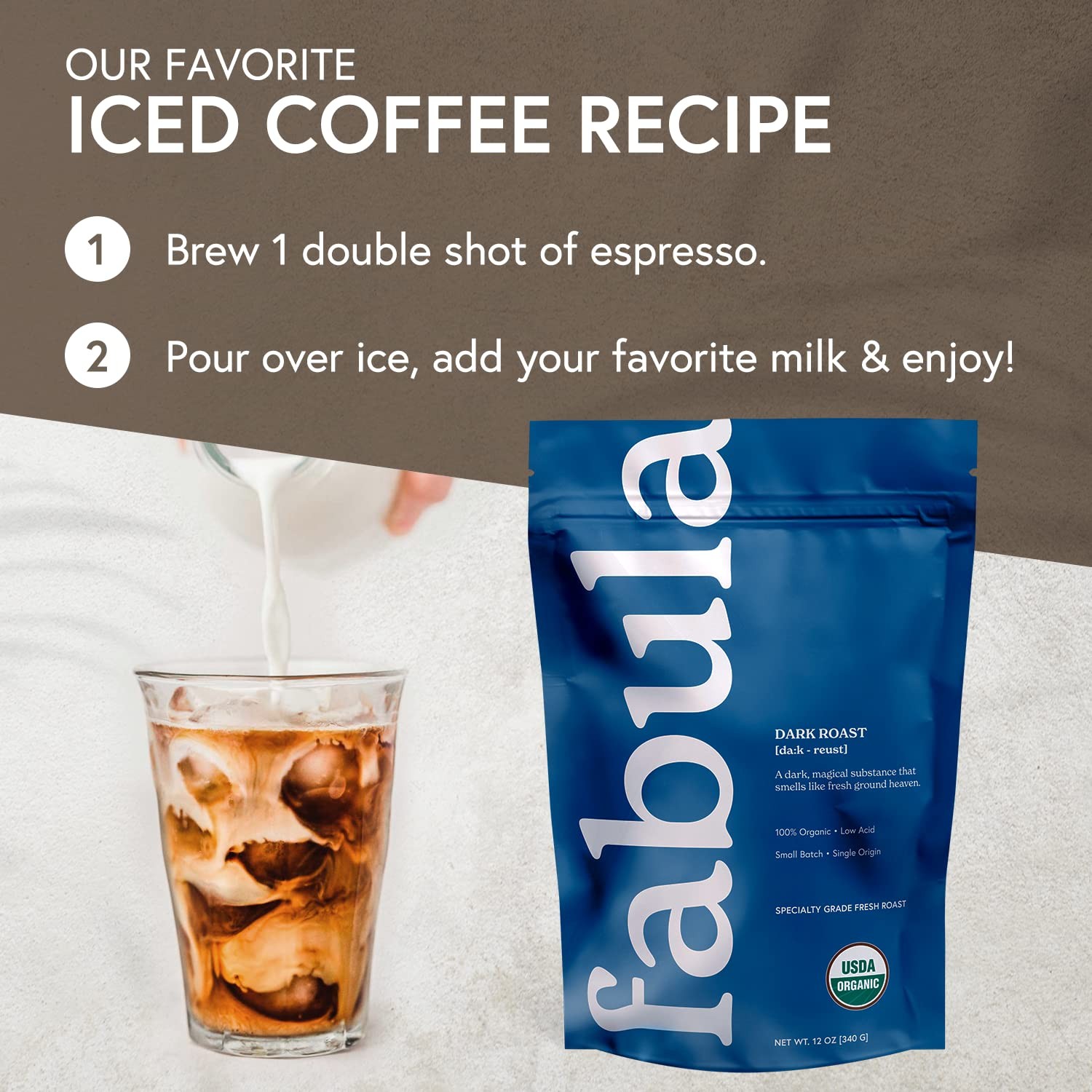 Fabula Coffee Dark Roast Whole Beans – Organic – Low 12 Ounce (Pack of 1)