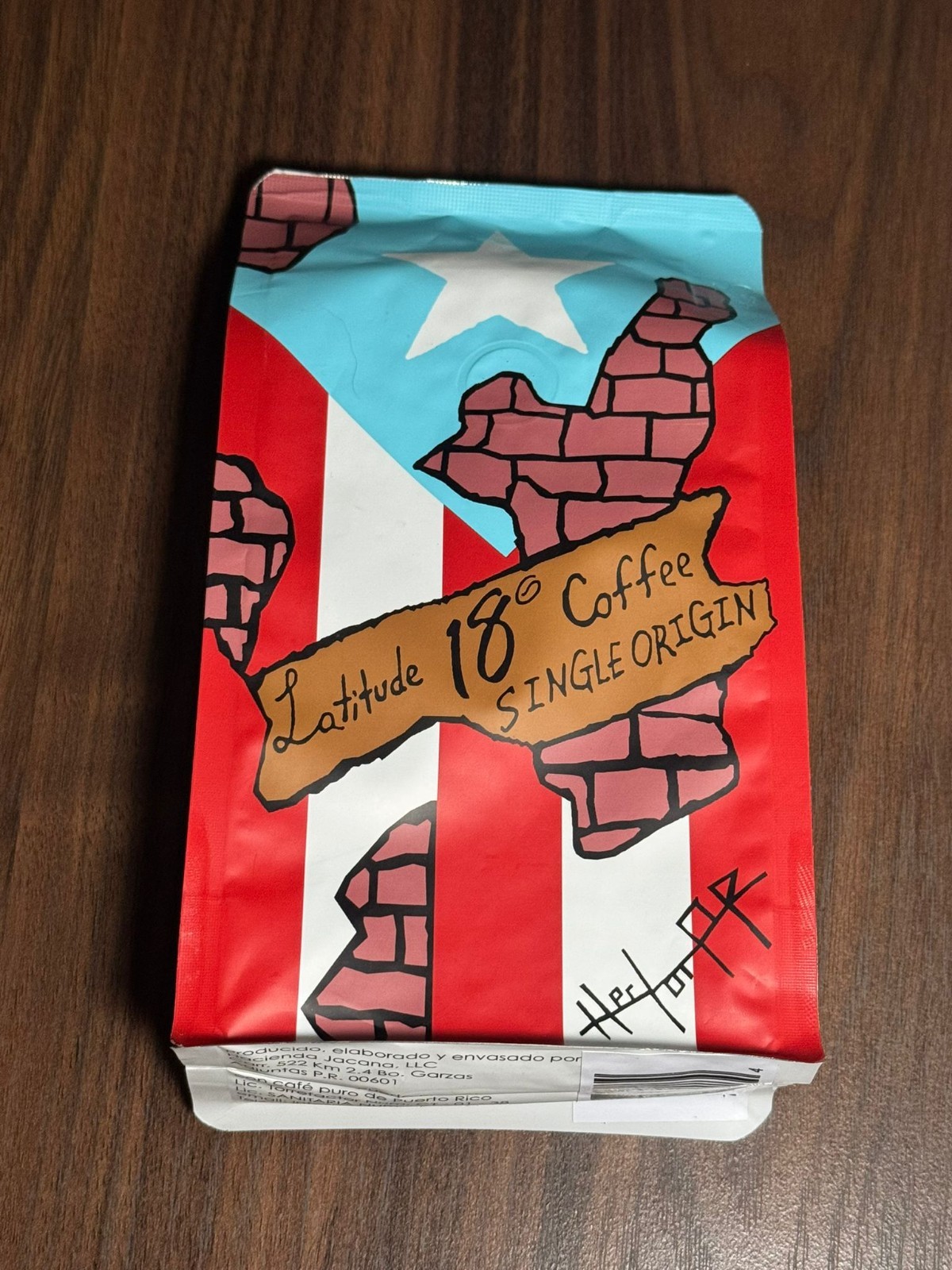 Coffee LATITUDE 18 COFFEE SINGLE ORIGIN ☕ – COFFEE BAG EMPTY ESTA VACIA PR